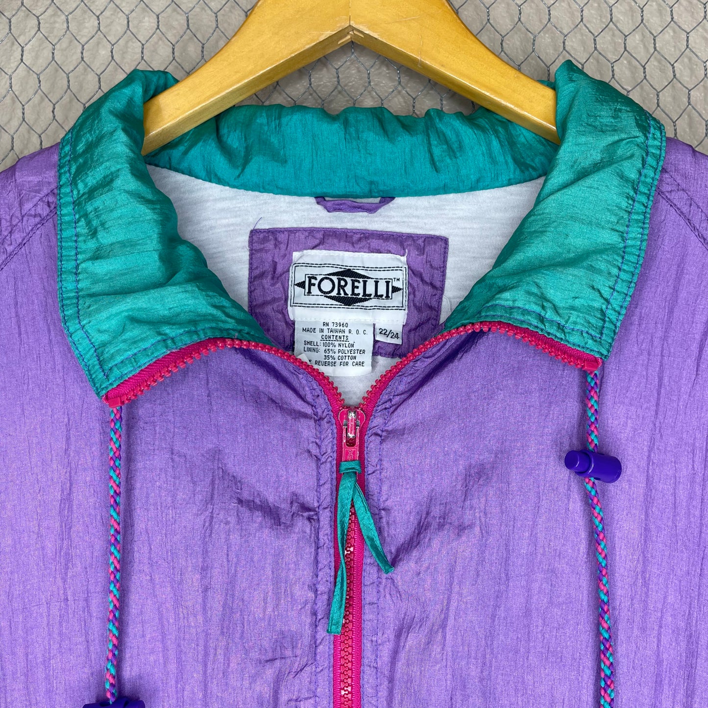 VINTAGE 80’S WINDBREAKER ZIP-UP JACKET