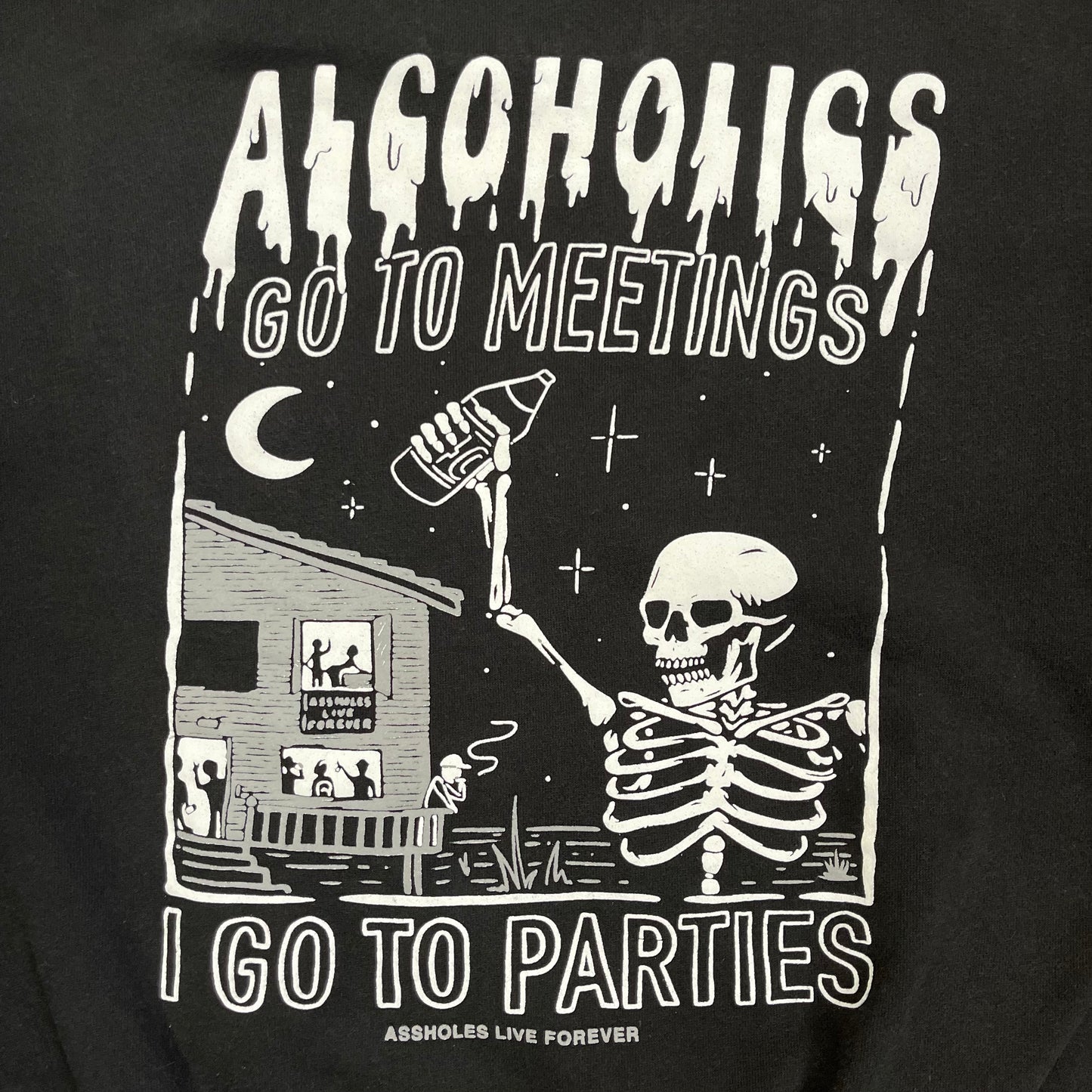 THRIFTED “ALCOHOLICS” HOODIE