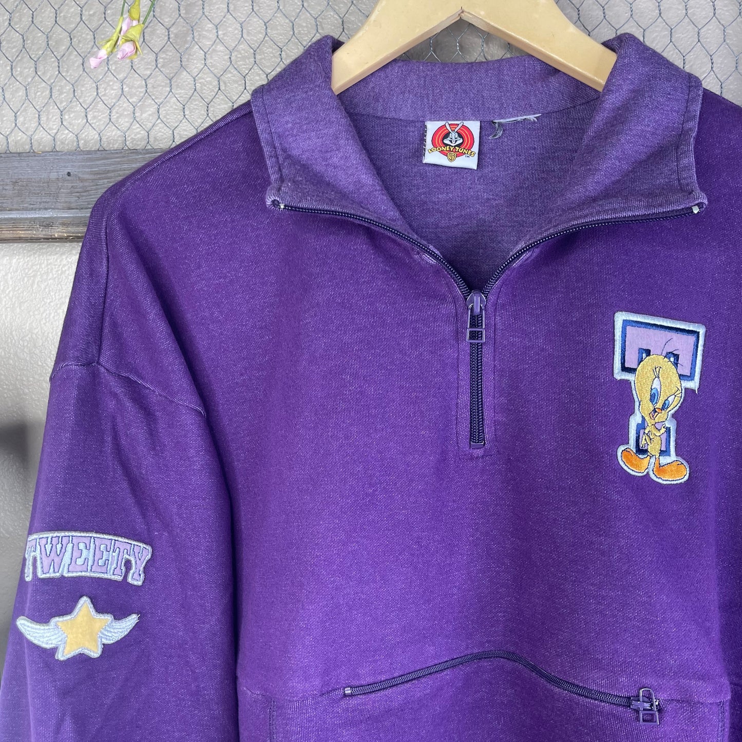 VINTAGE Y2K TWEETY BIRD POLO SWEATER