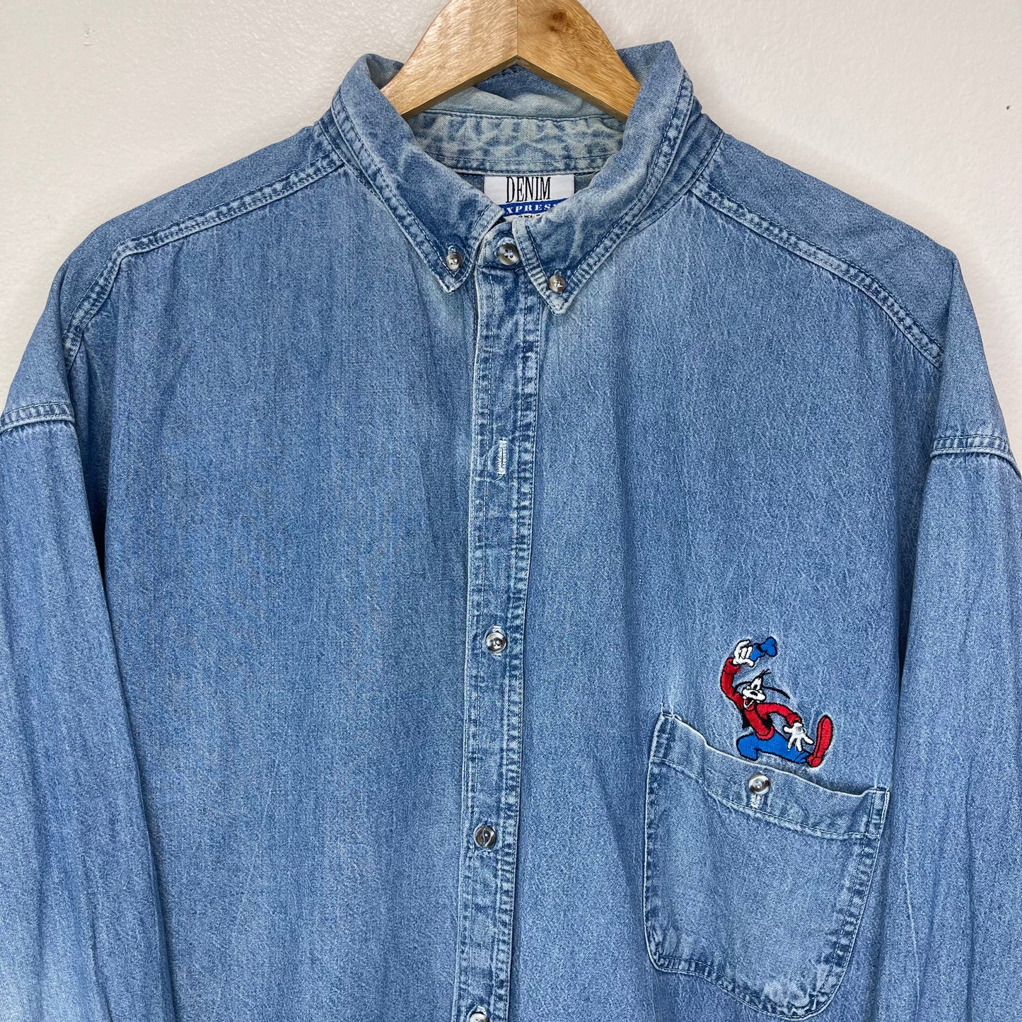 Vintage Disney Goofy Jean Button-Up