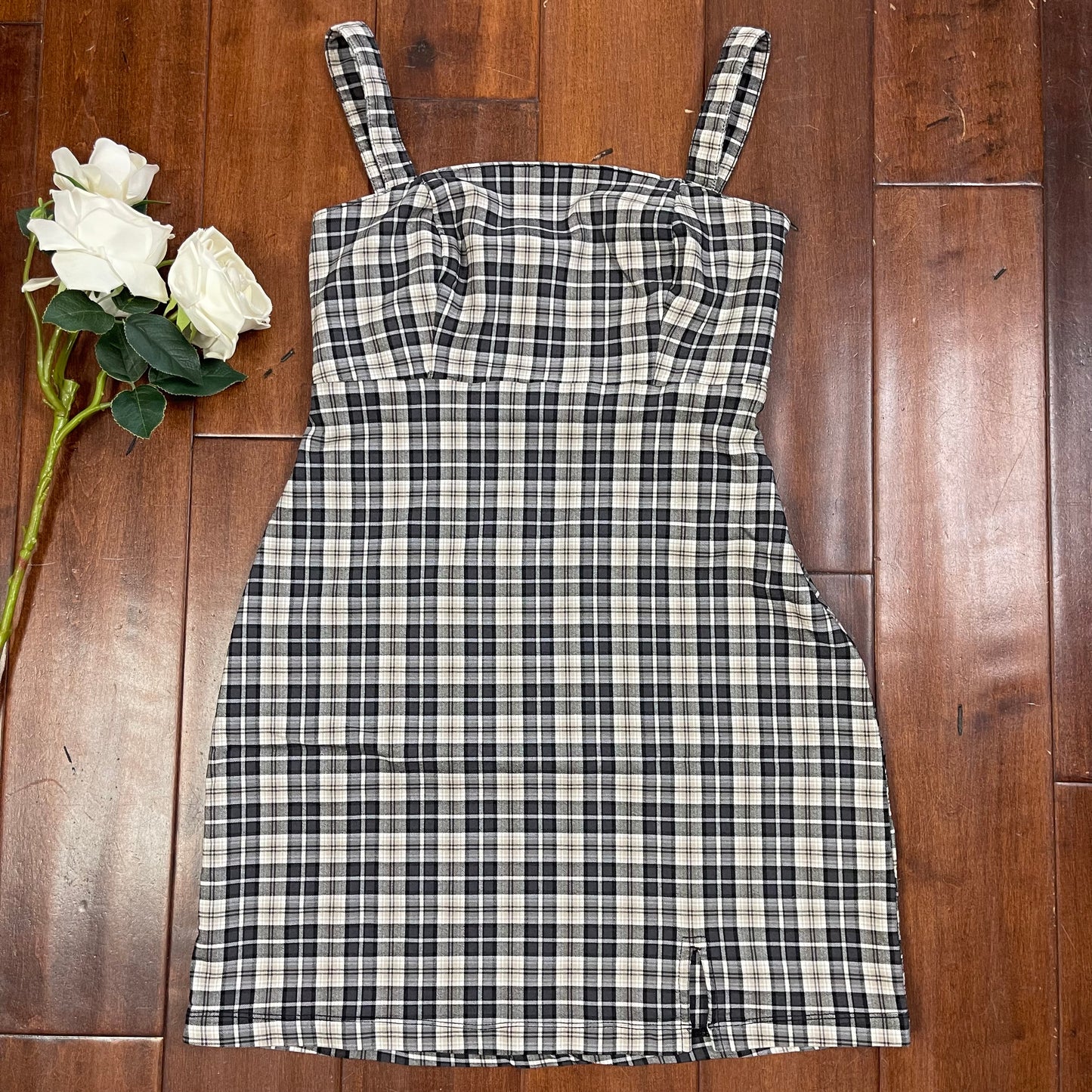 THRIFTED HOLISTER PLAID MINI DRESS