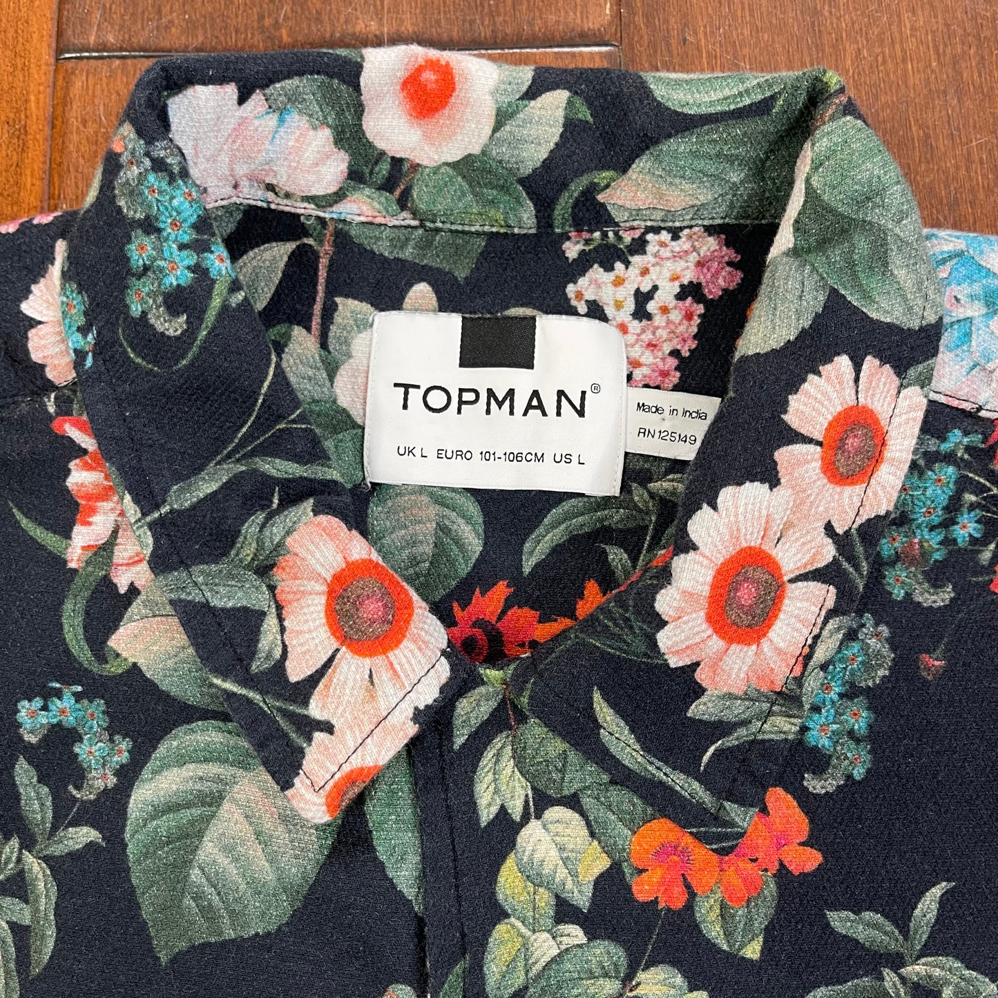 THRIFTED TOPMAN FLORAL BUTTON-UP