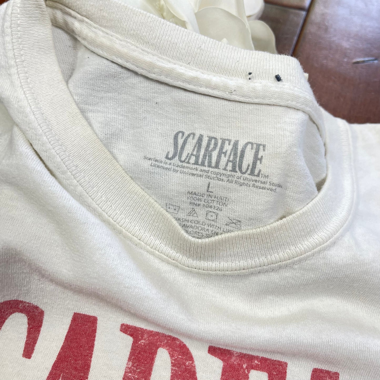 THRIFTED SCARFACE CUT-UP TANK