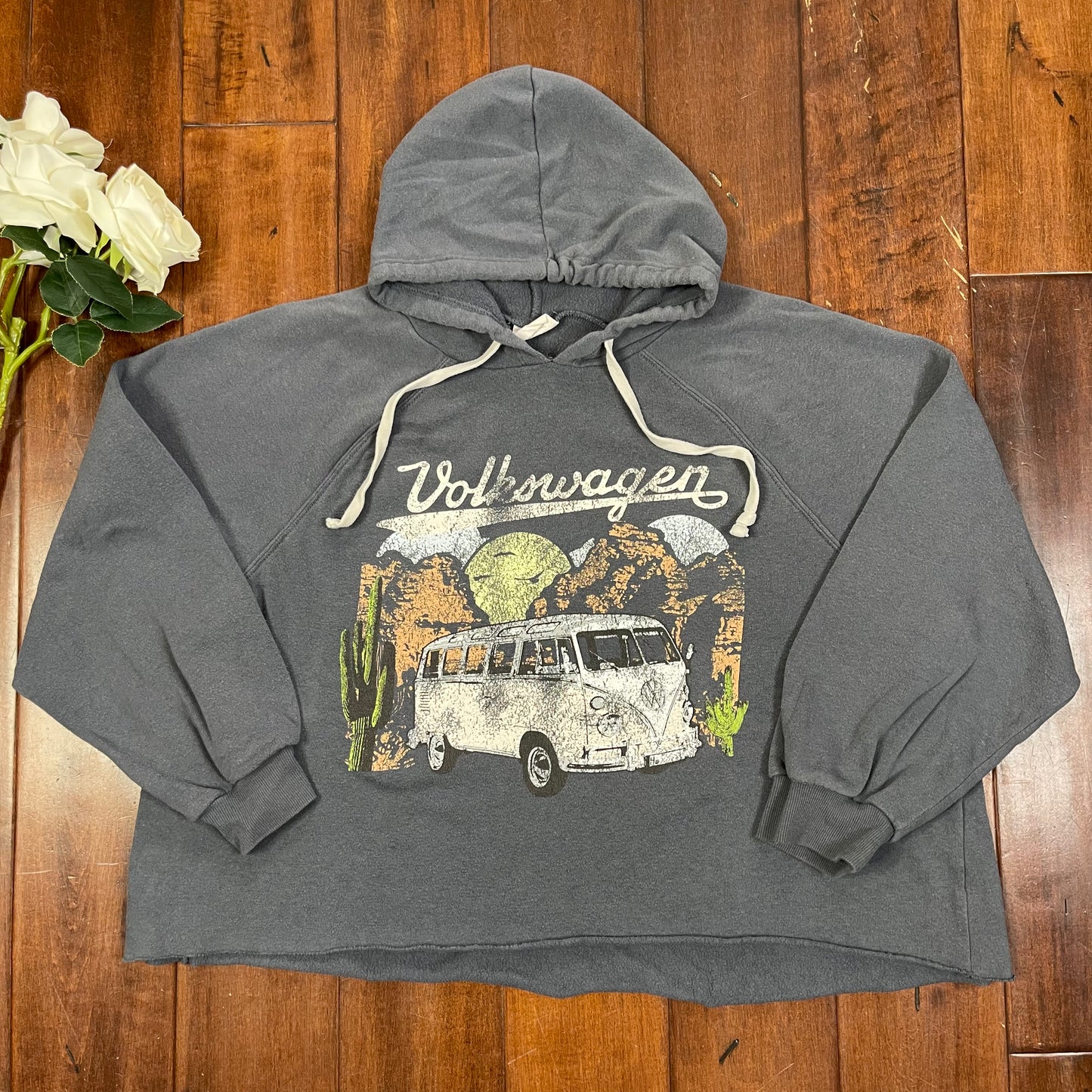 THRIFTED VOLKSWAGEN LICENSED CROPPED HOODIE