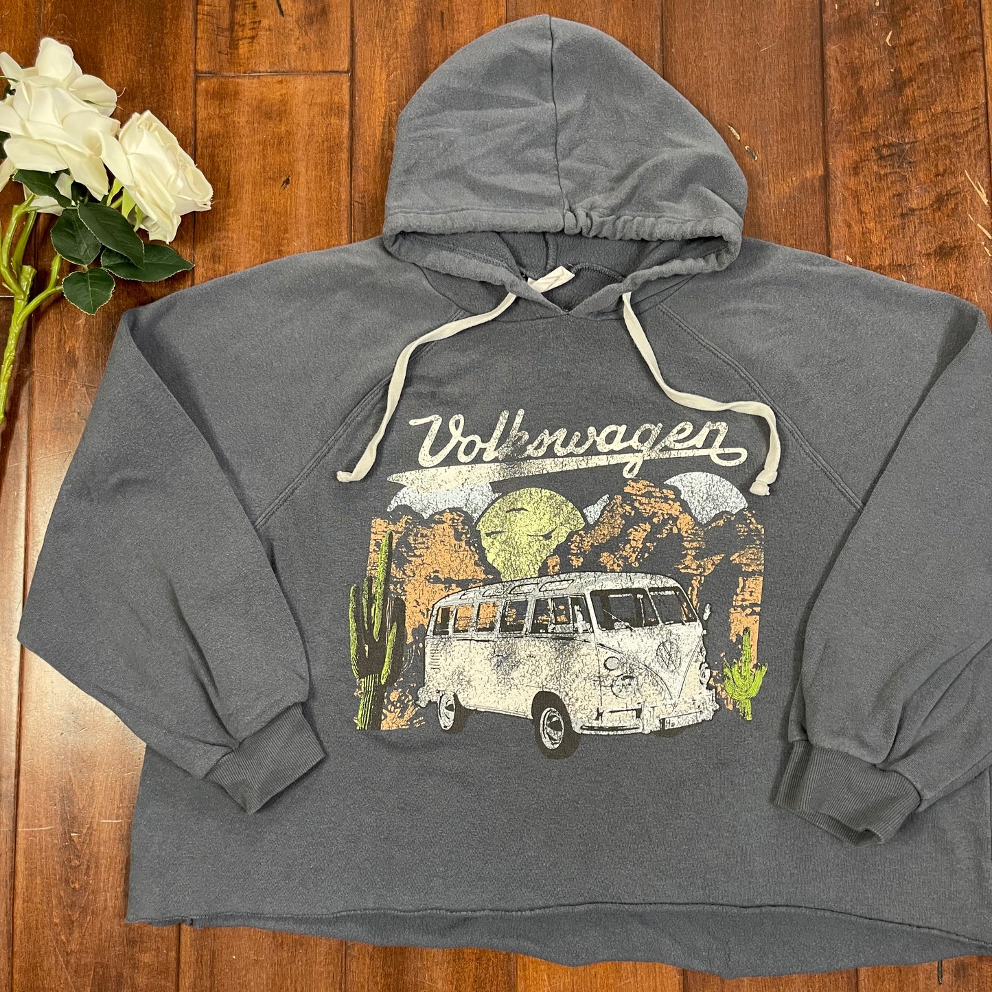 THRIFTED VOLKSWAGEN LICENSED CROPPED HOODIE