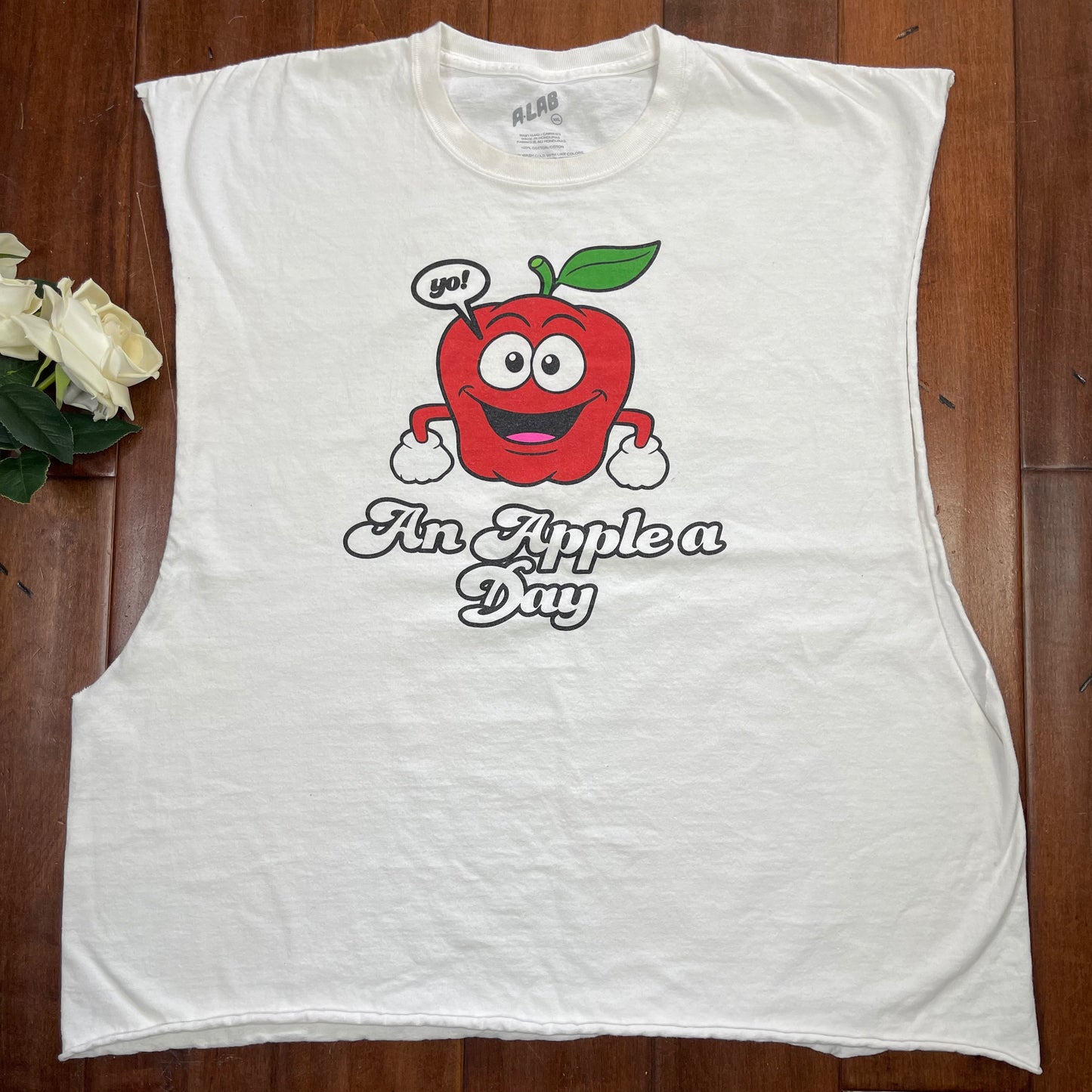 THRIFTED “AN APPLE A DAY” T-SHIRT