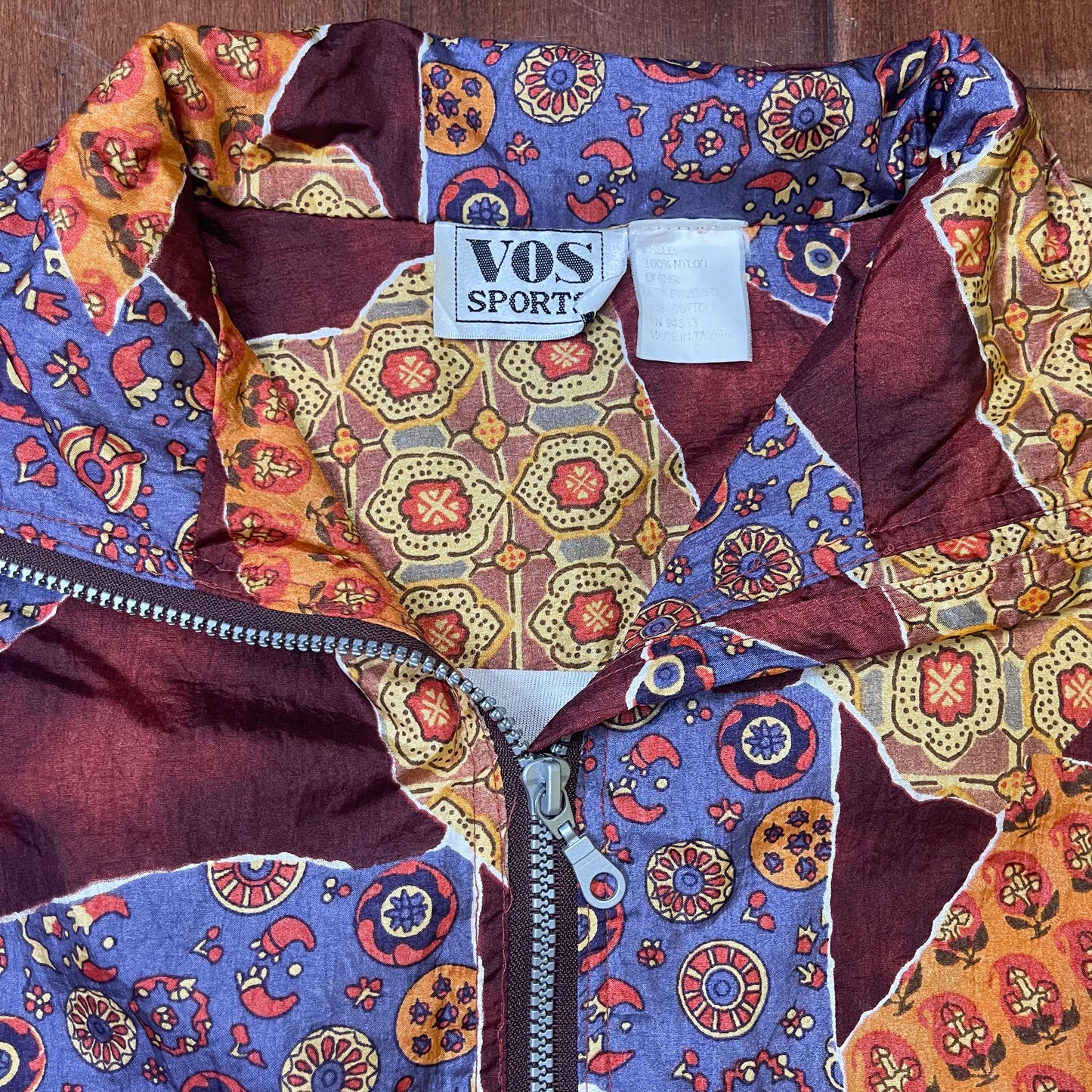 VINTAGE 80’S MULTI-PRINT ZIP-UP WINDBREAKER