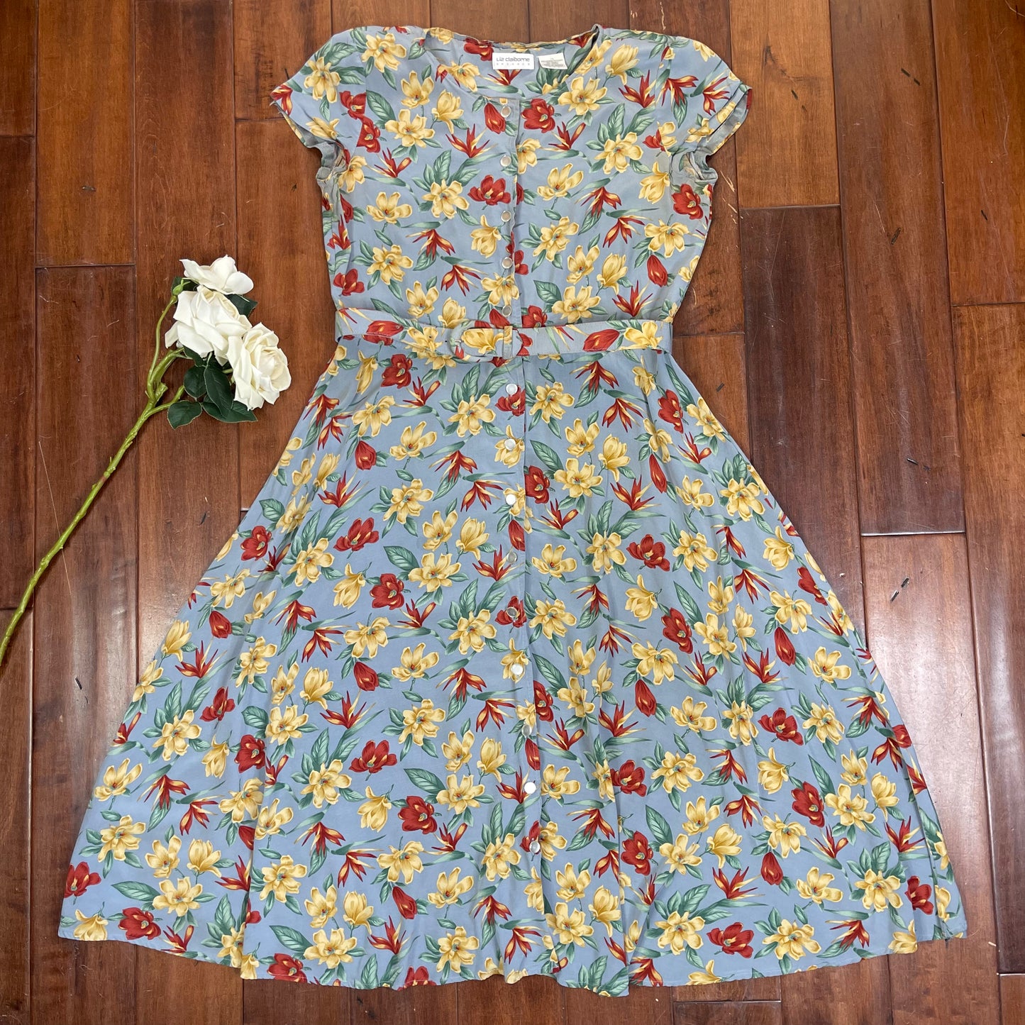 VINTAGE 90’S FLORAL TWIRL DRESS