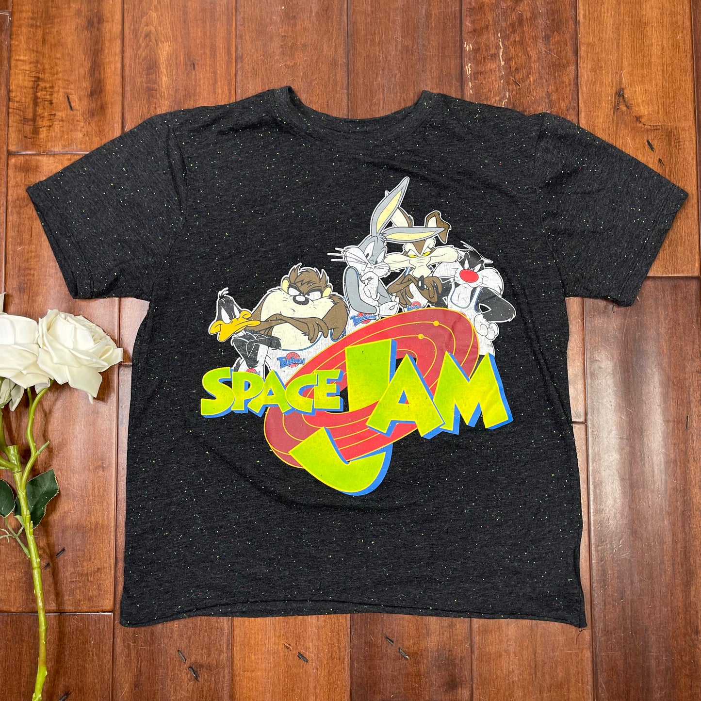 THRIFTED “SPACE JAM” SNIPPED SHIRT