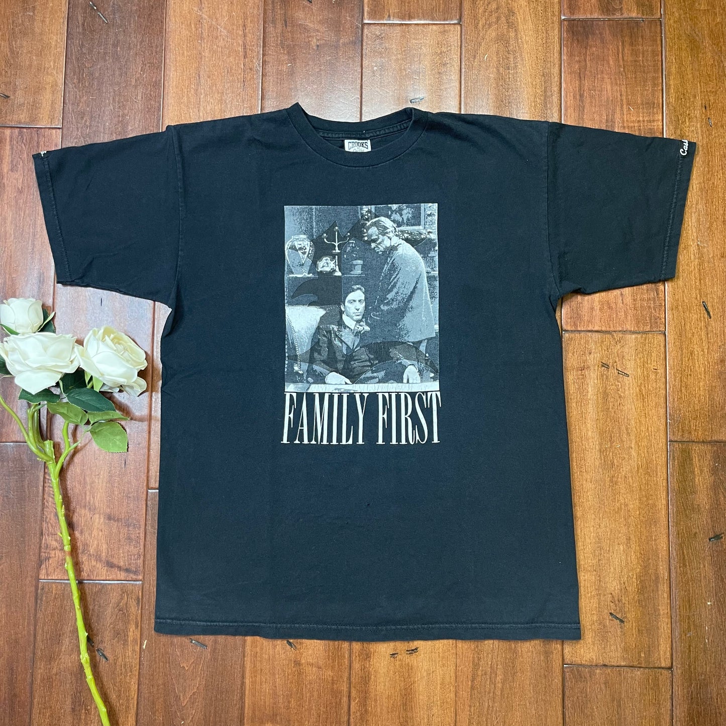 THRIFTED “FAMILY FIRST” CROOKS & CASTLES T-SHIRT