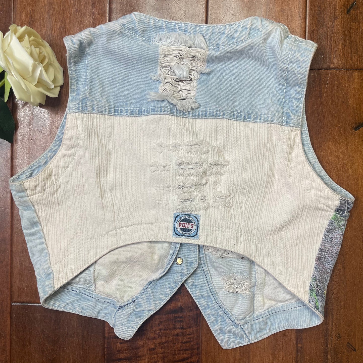 VINTAGE 80’S WESTERN STYLE DENIM JEAN VEST