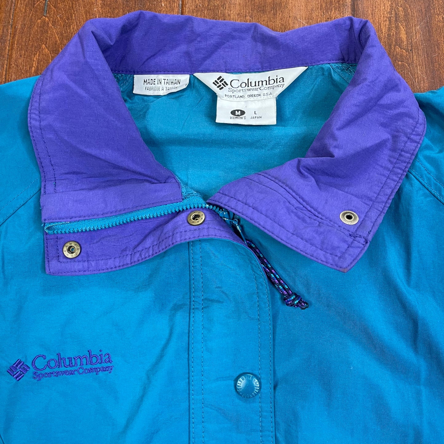 VINTAGE COLUMBIA ZIP-UP WINDBREAKER