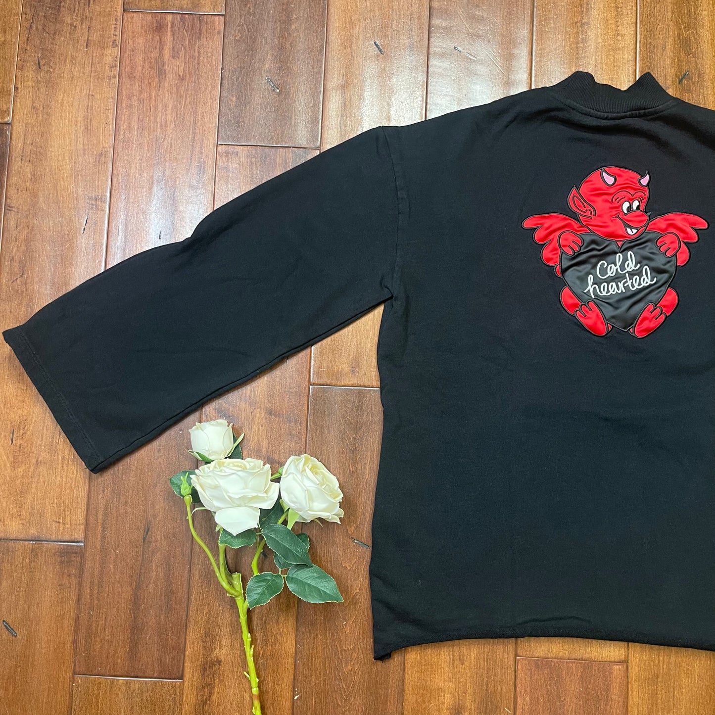 THRIFTED LAZY OAF “COLD HEARTED” TURTLENECK SWEATER