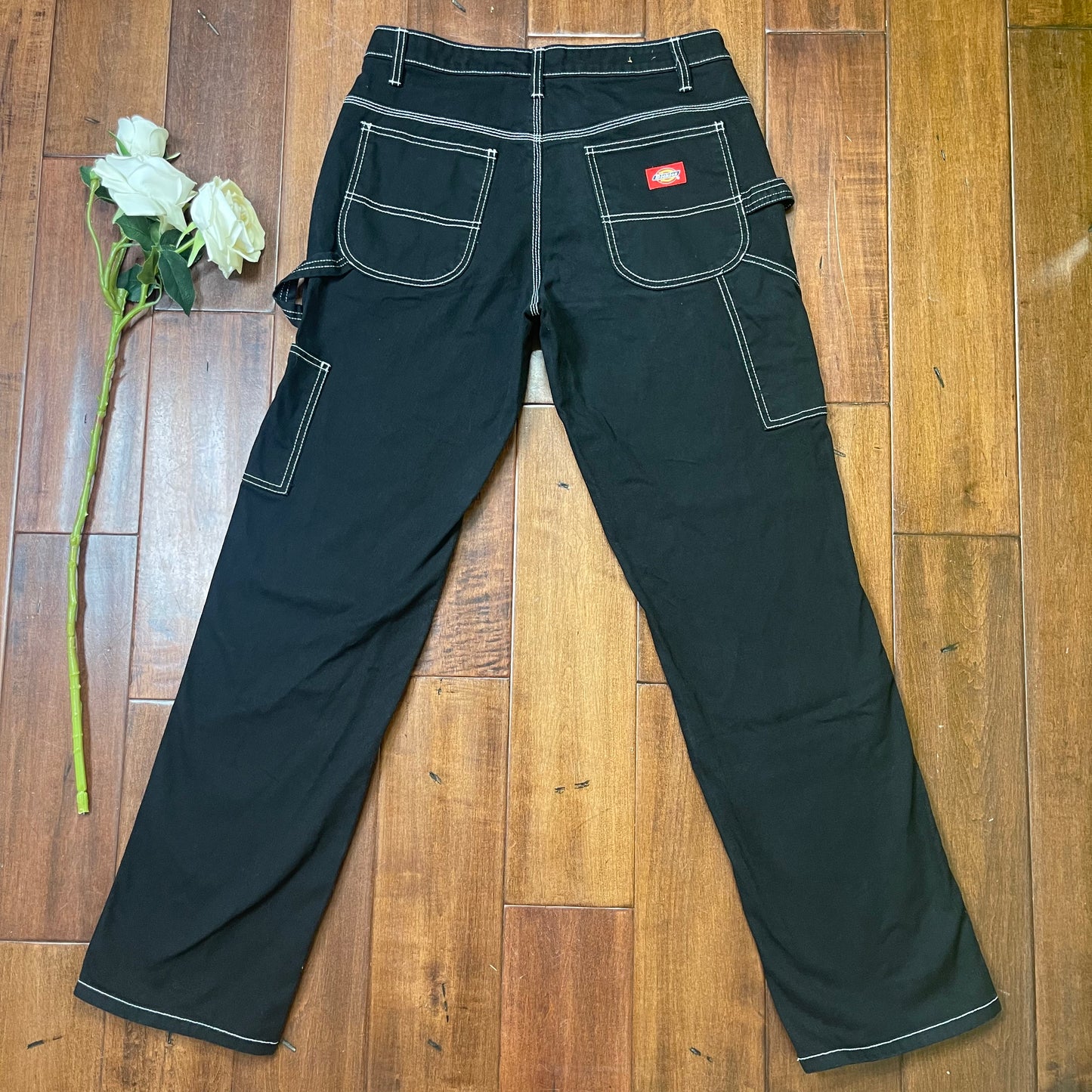 THRIFTED DICKIES MID-RISE CARPENTER STYLE STRAIGHT-LEG PANTS