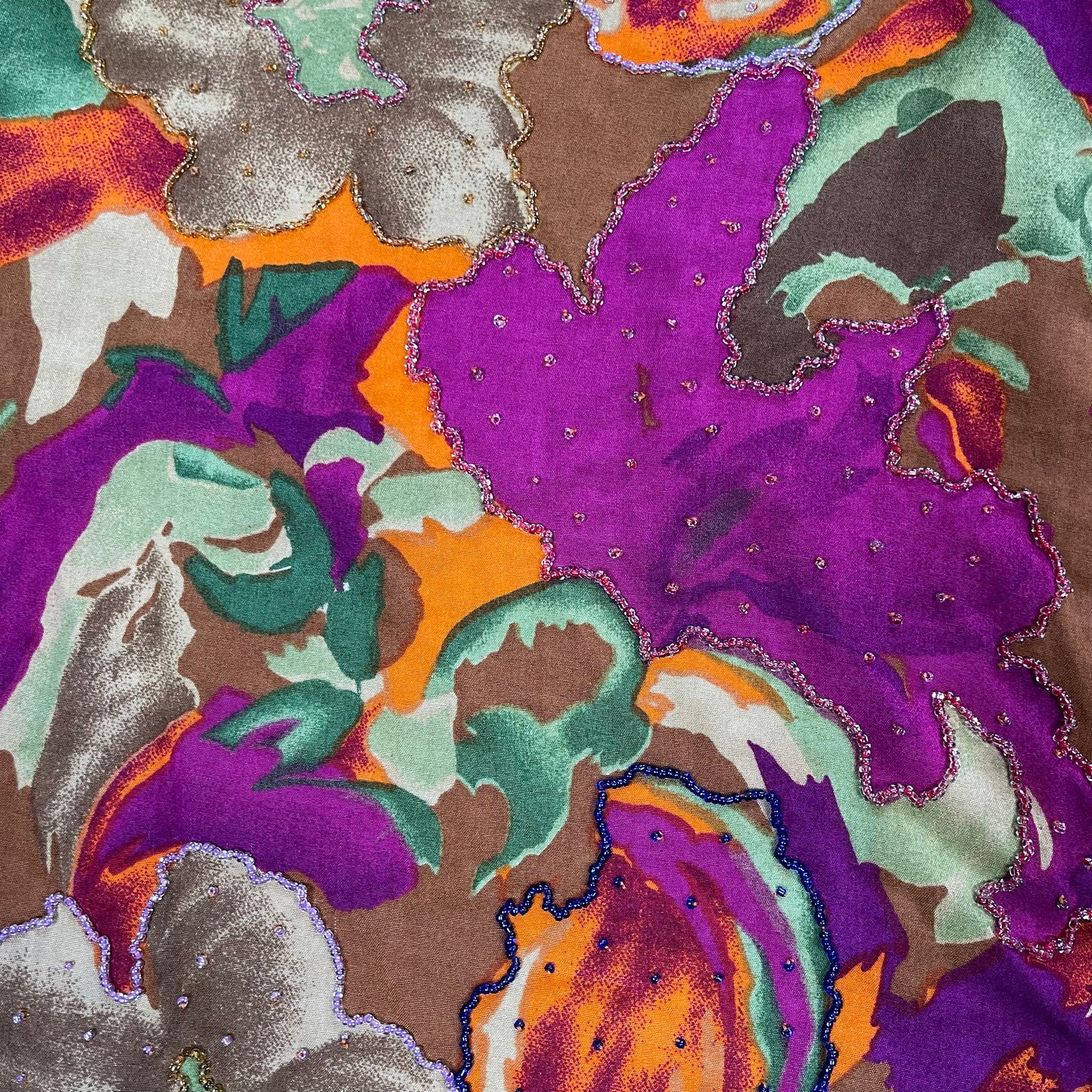 VINTAGE 80’S BEADED BOXED BUTTON-UP