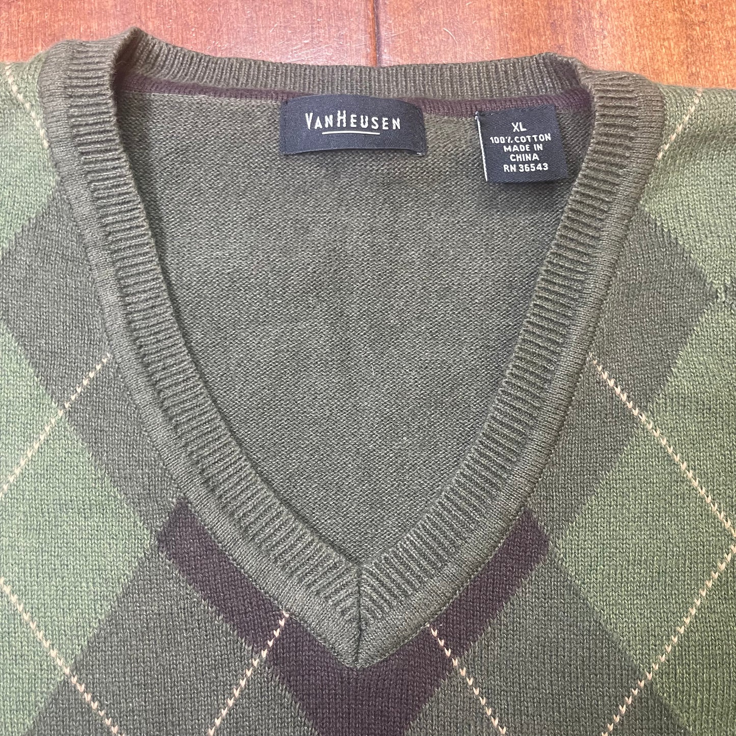 THRIFTED VAN HEUSEN ARGYLE SWEATER VEST
