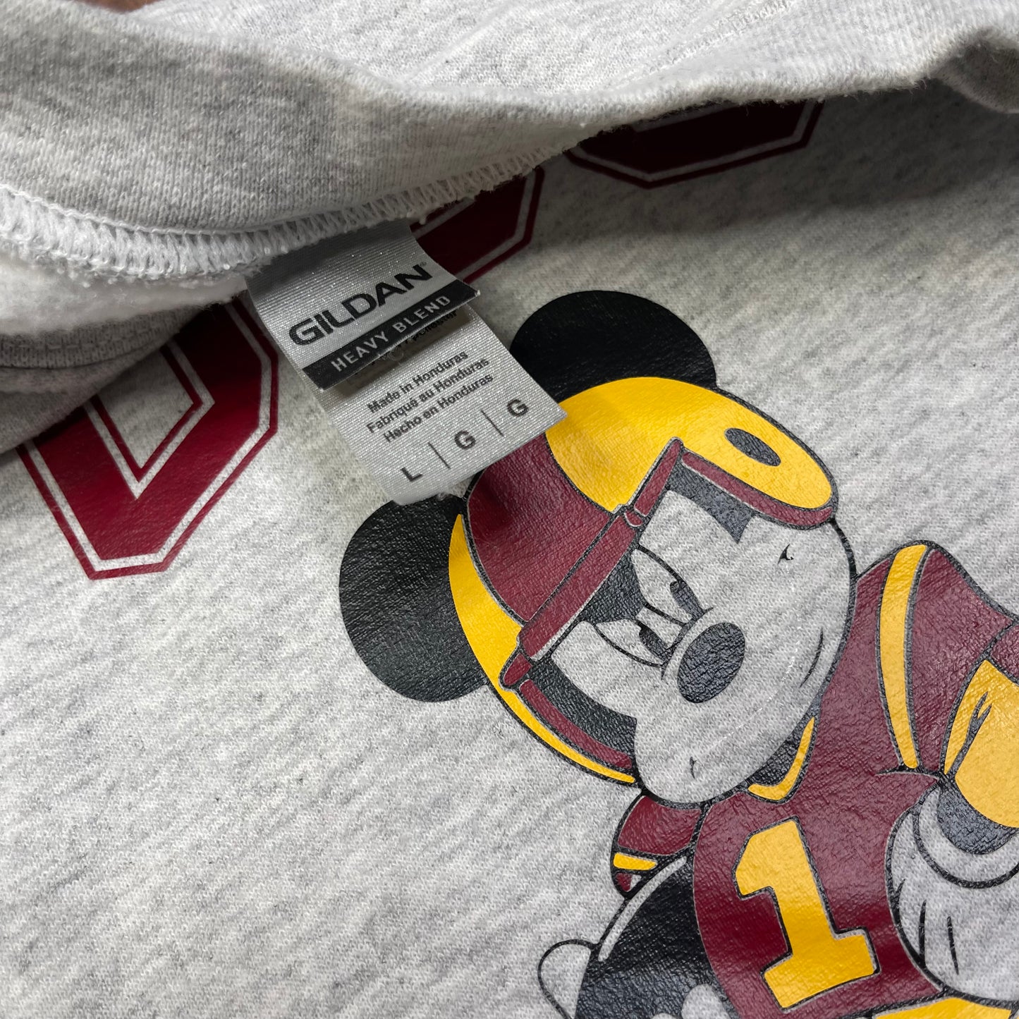THRIFTED MICKEY USC TROJANS CROPPED CREWNECK