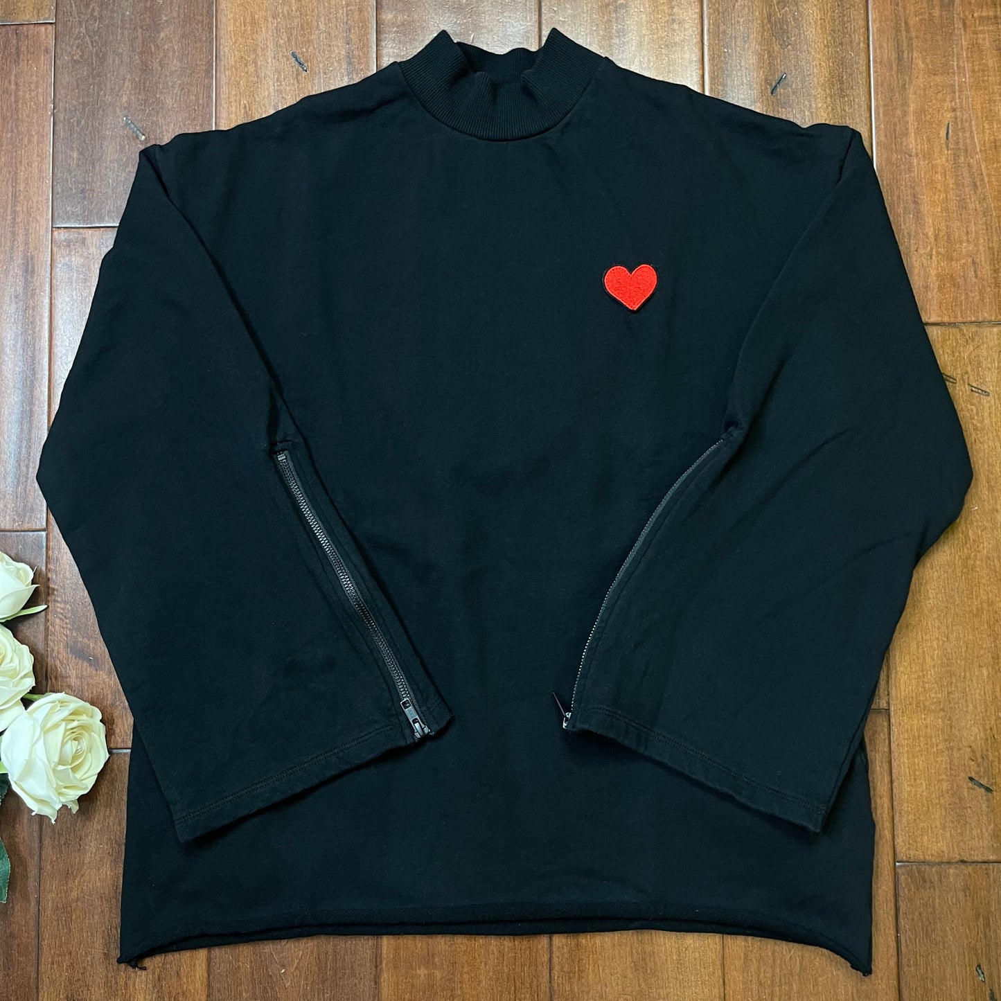 THRIFTED LAZY OAF “COLD HEARTED” TURTLENECK SWEATER