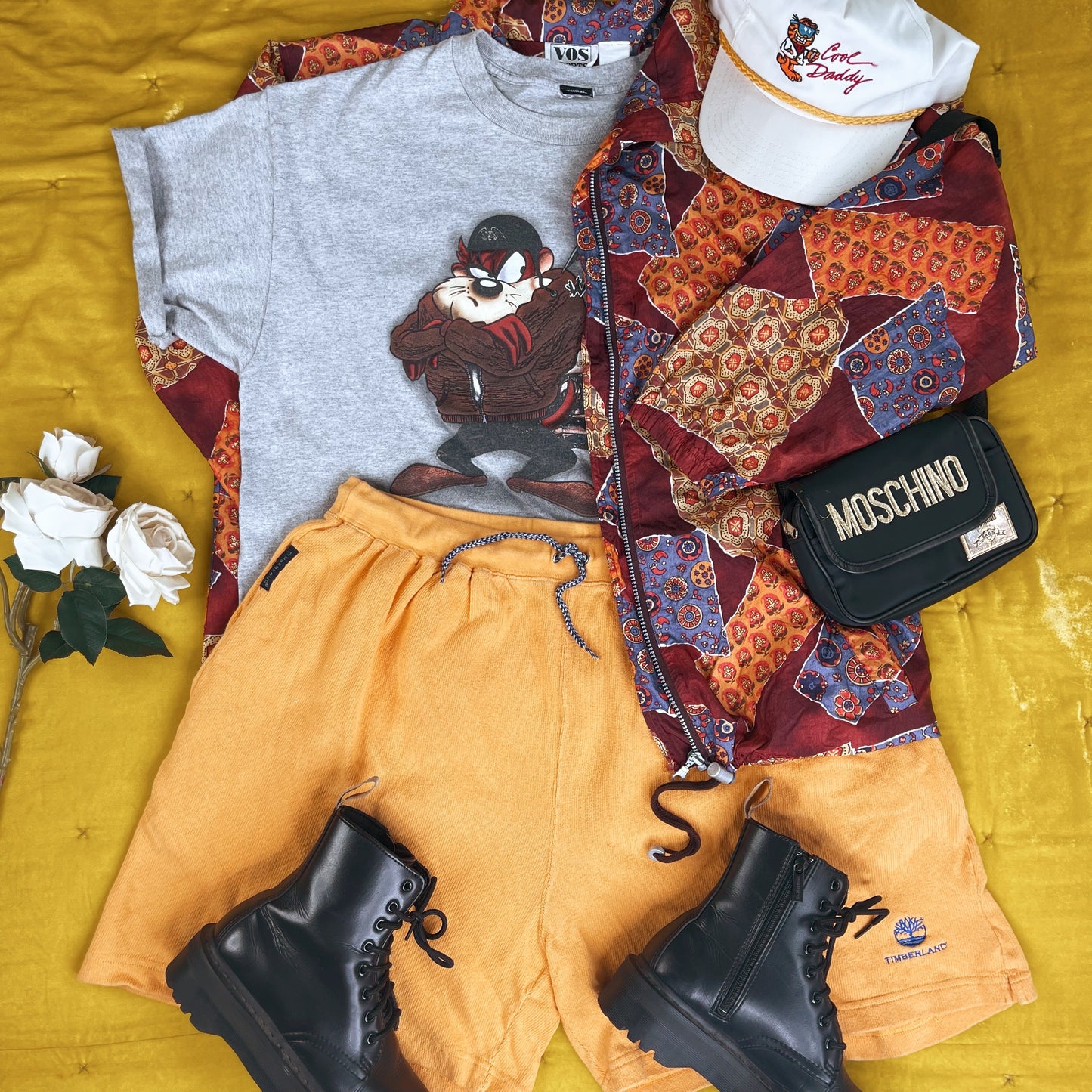 VINTAGE 80’S MULTI-PRINT ZIP-UP WINDBREAKER