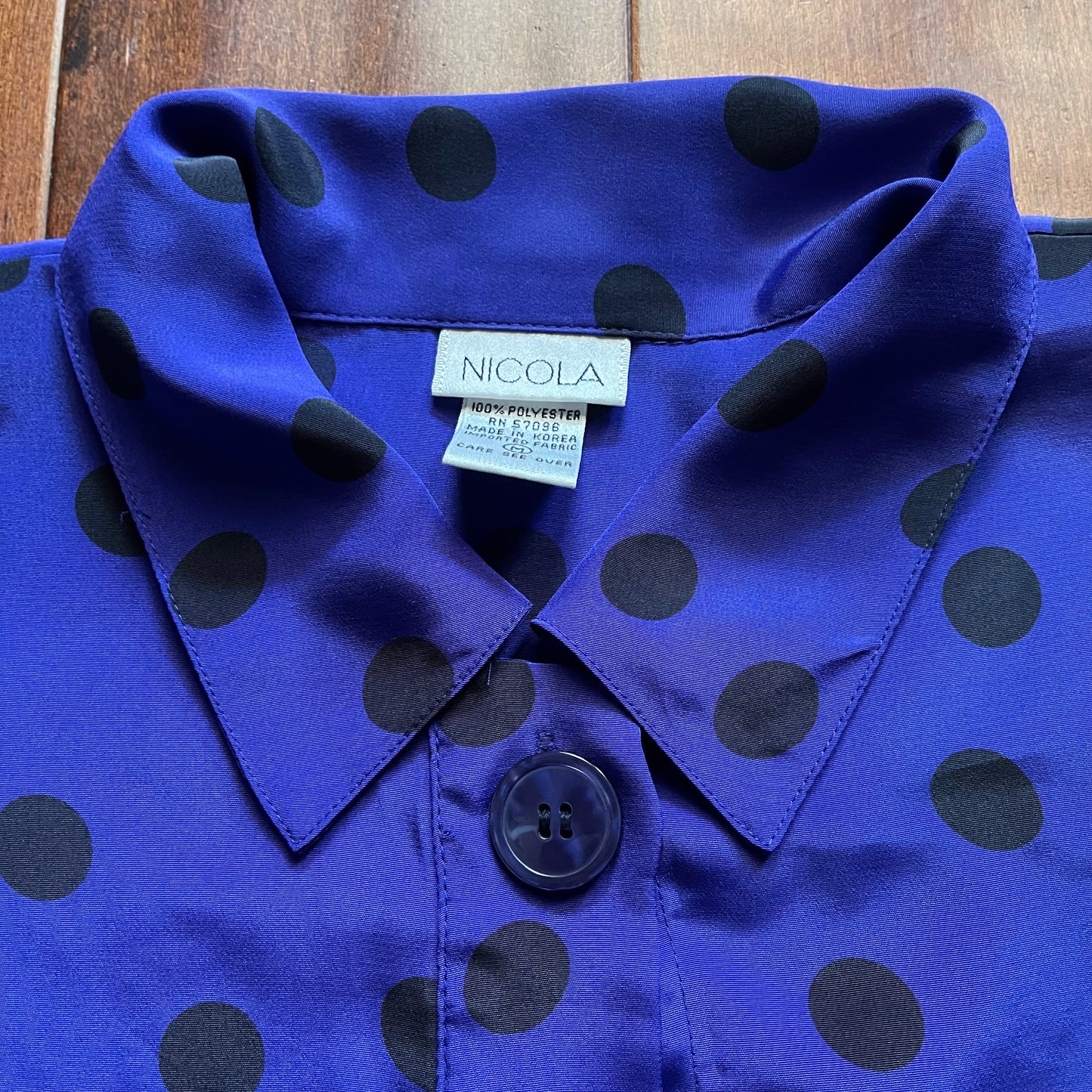 VINTAGE 90’S POLKA DOT BUTTON-UP