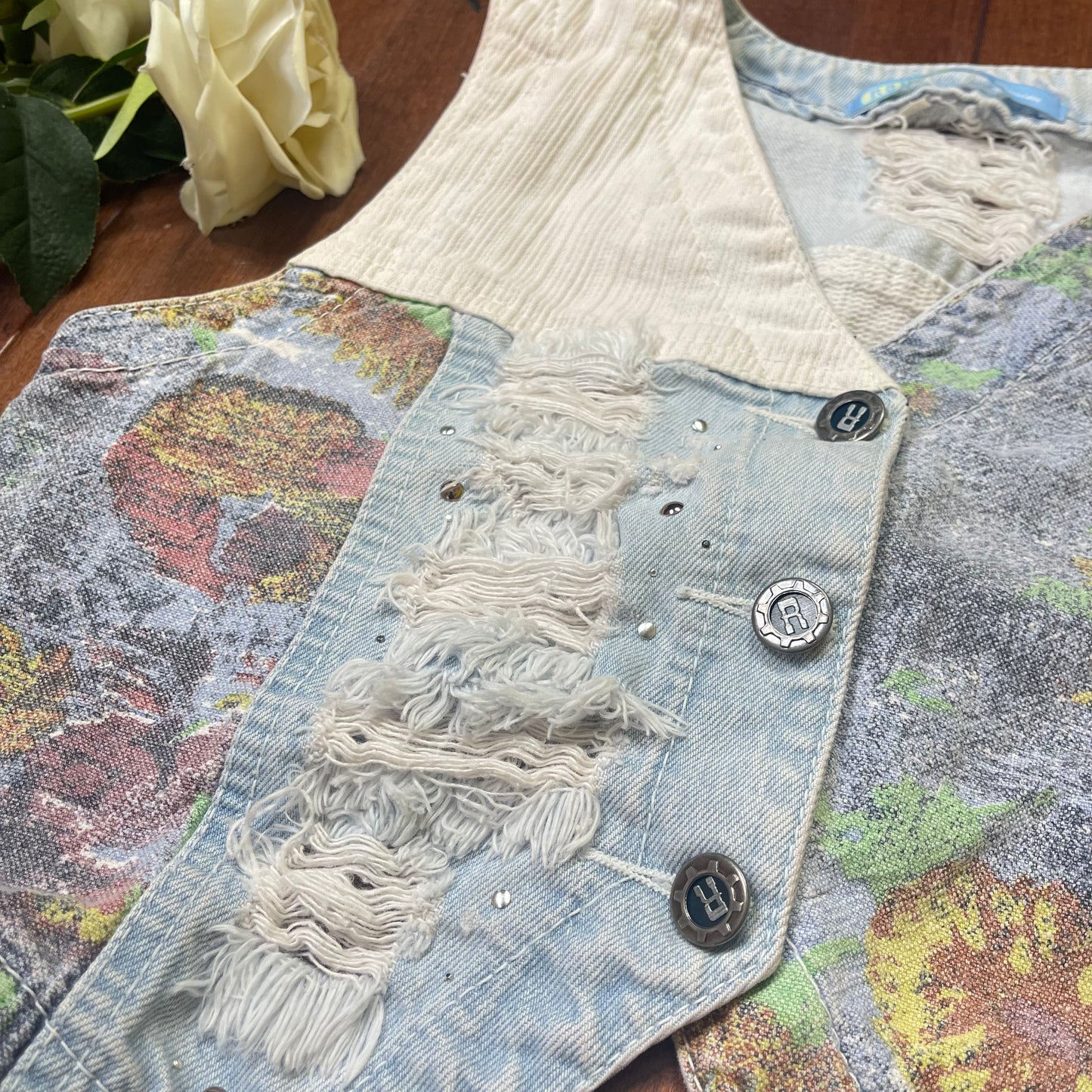 VINTAGE 80’S WESTERN STYLE DENIM JEAN VEST