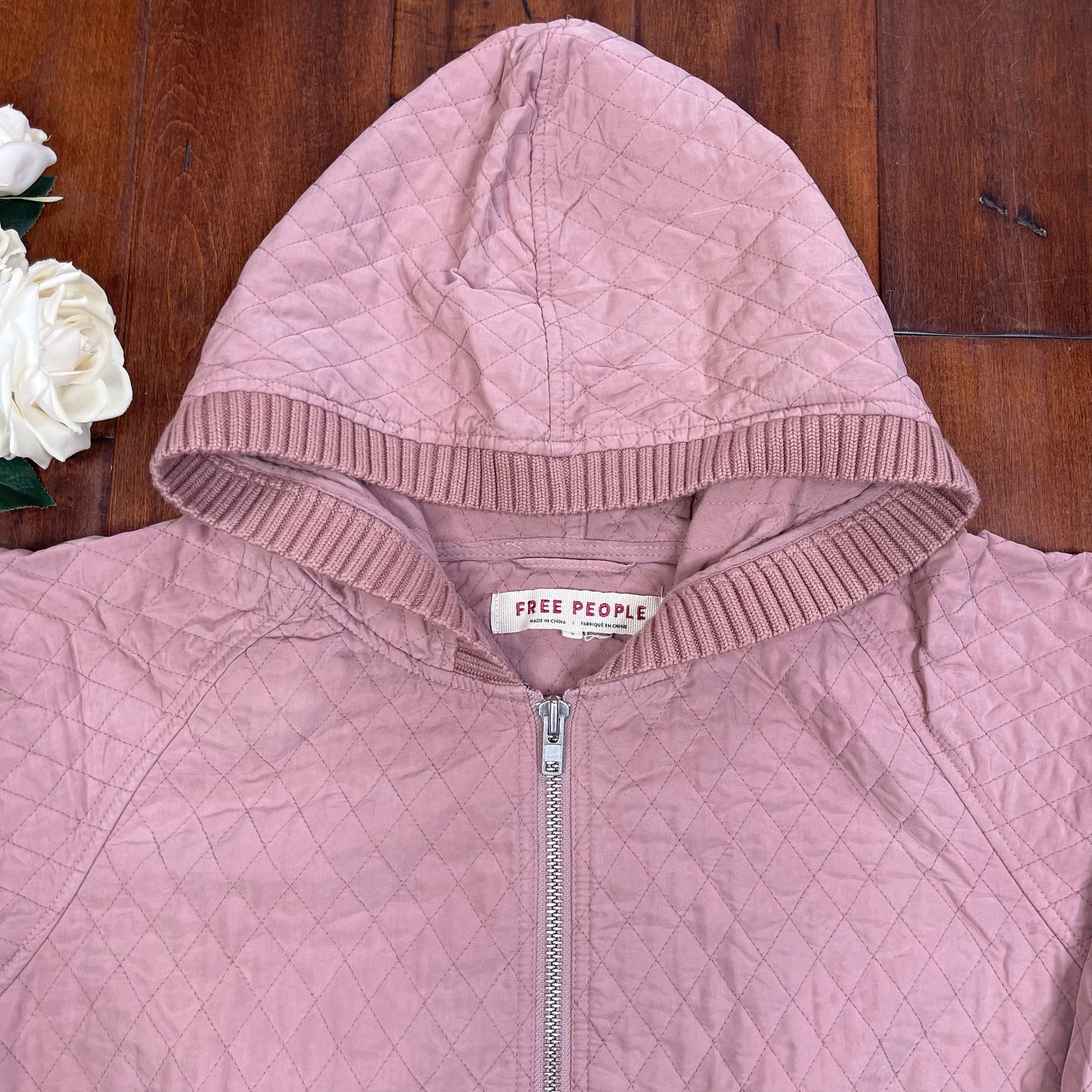 THRIFTED FREE PEOPLE OVERSIZED ZIP-UP HOODIE