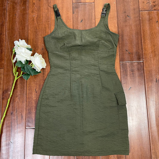 VINTAGE 90’S BUCKLE STRAP MINI DRESS