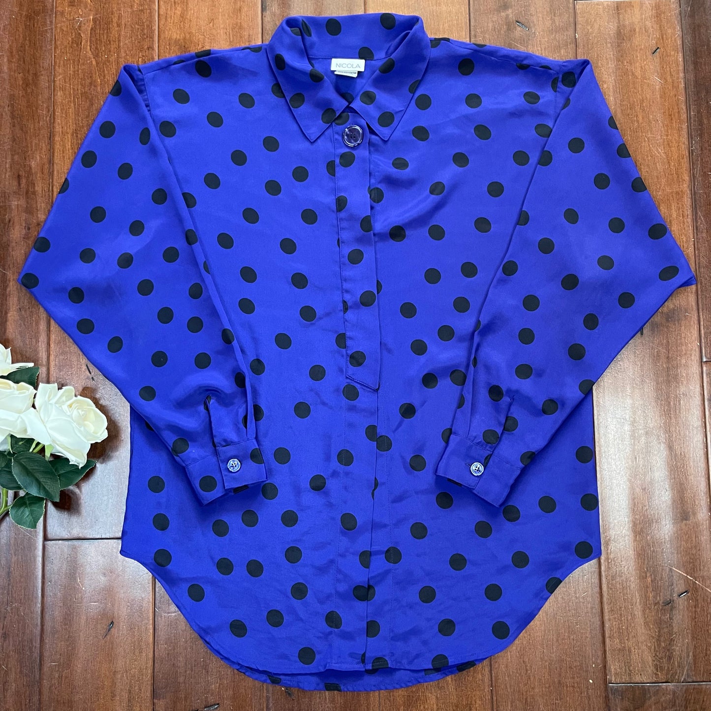 VINTAGE 90’S POLKA DOT BUTTON-UP