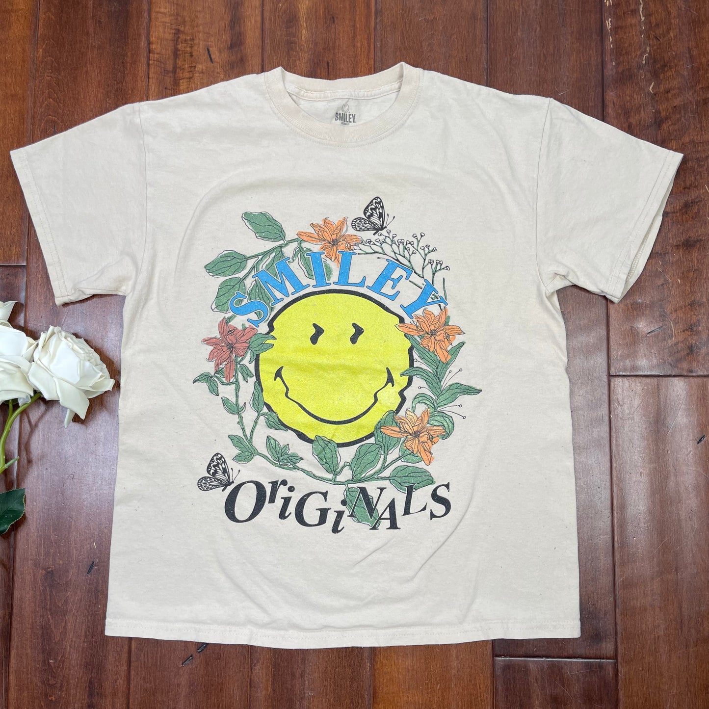 THRIFTED “SMILEY” T-SHIRT