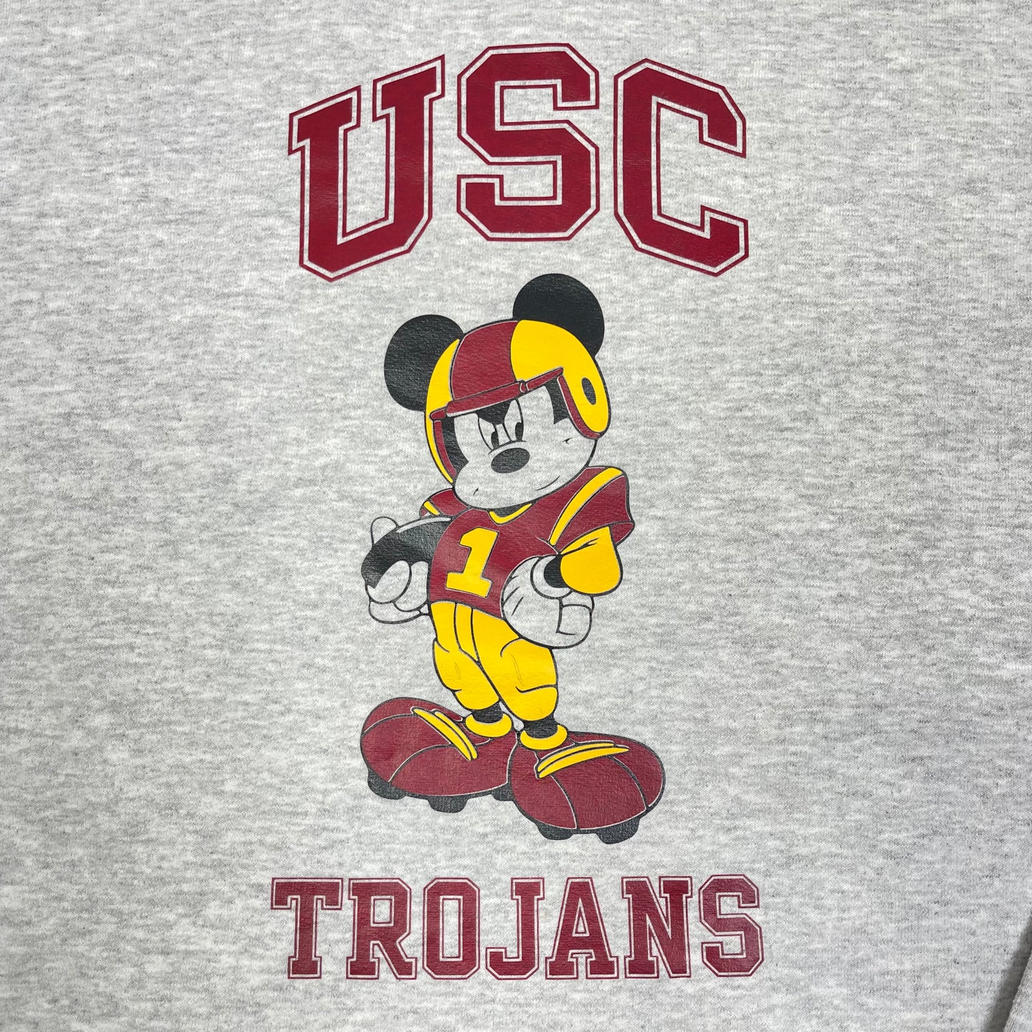 THRIFTED MICKEY USC TROJANS CROPPED CREWNECK