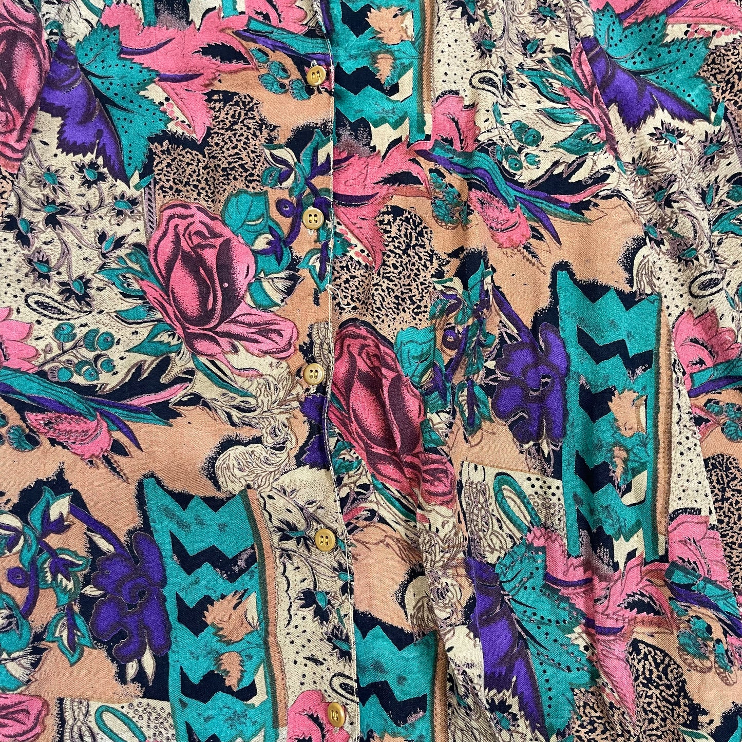 VINTAGE 80’S FLORAL FLARE SKIRT