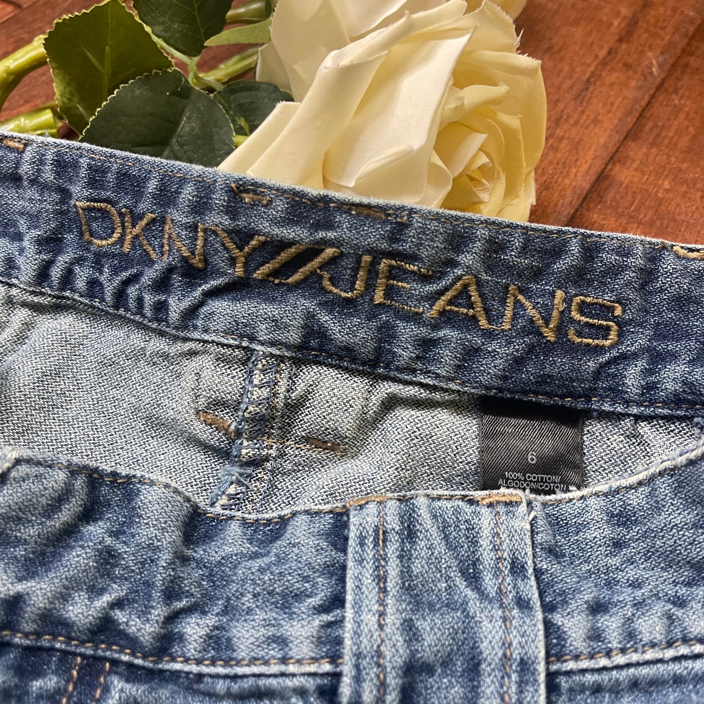 VINTAGE Y2K DKNY LOW-RISE MAXI JEAN SKIRT