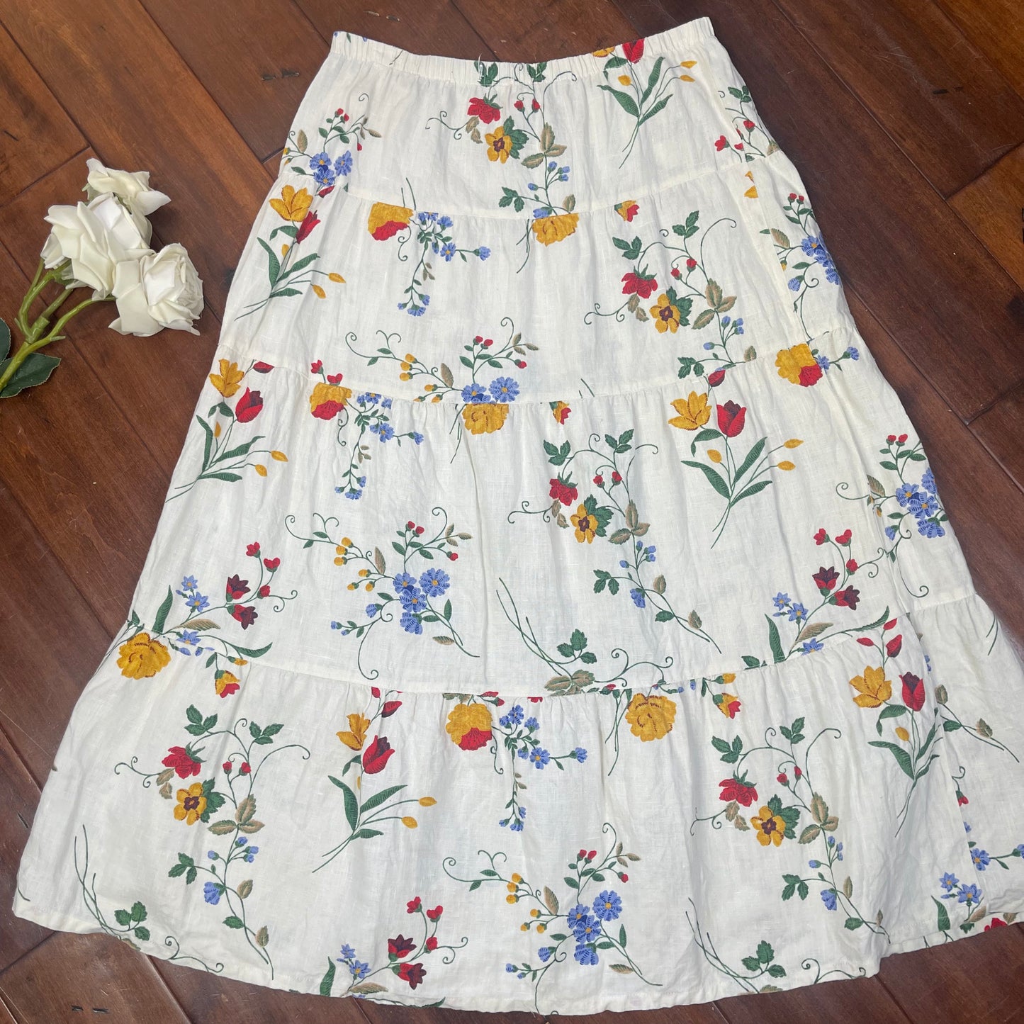 VINTAGE 90’S FLORAL MAXI SKIRT