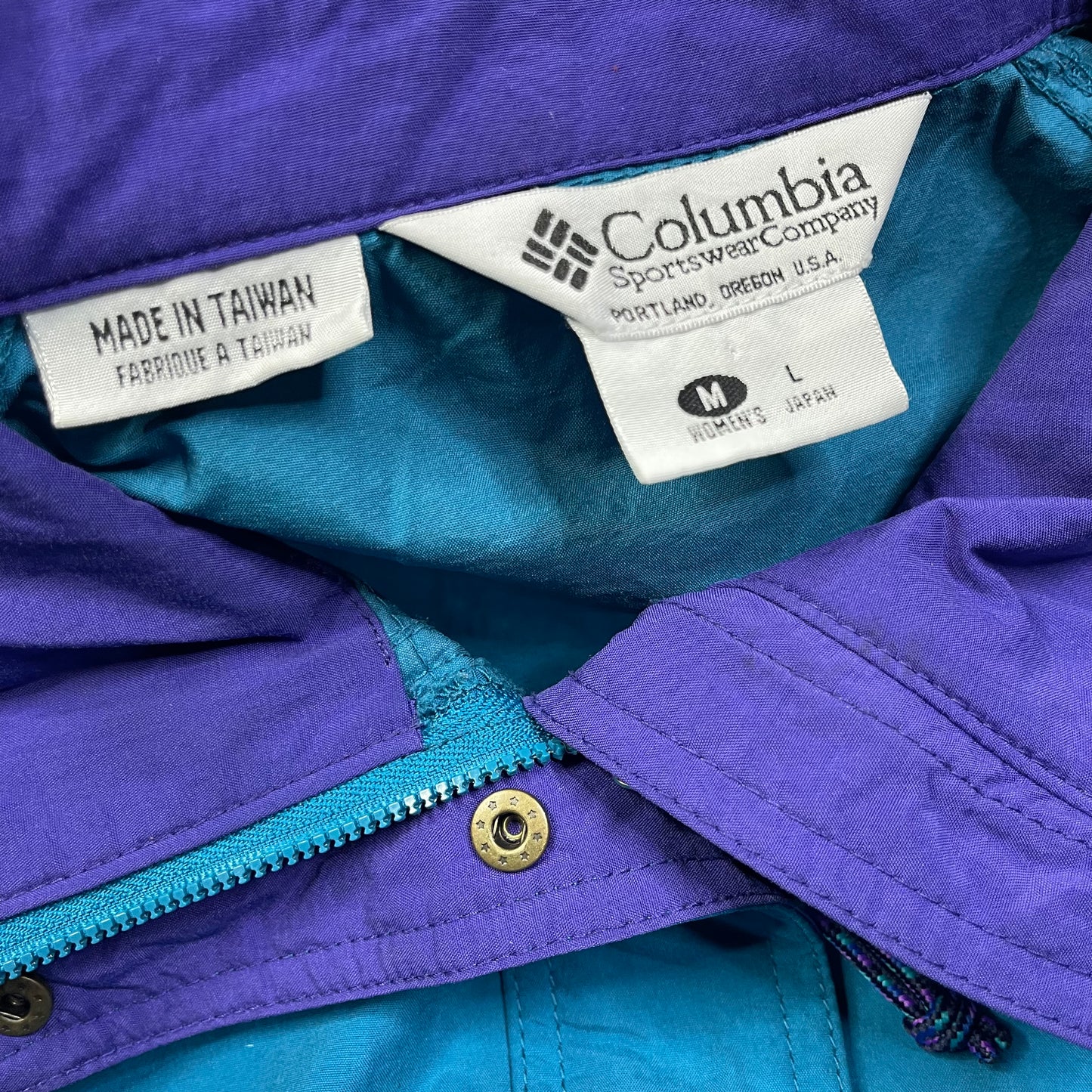 VINTAGE COLUMBIA ZIP-UP WINDBREAKER