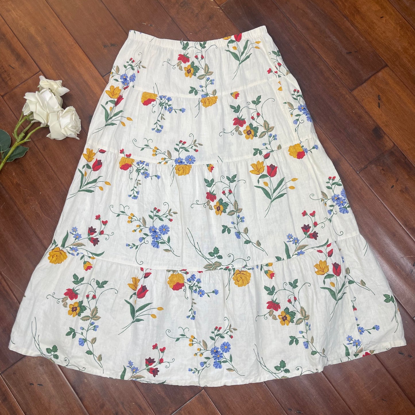 VINTAGE 90’S FLORAL MAXI SKIRT