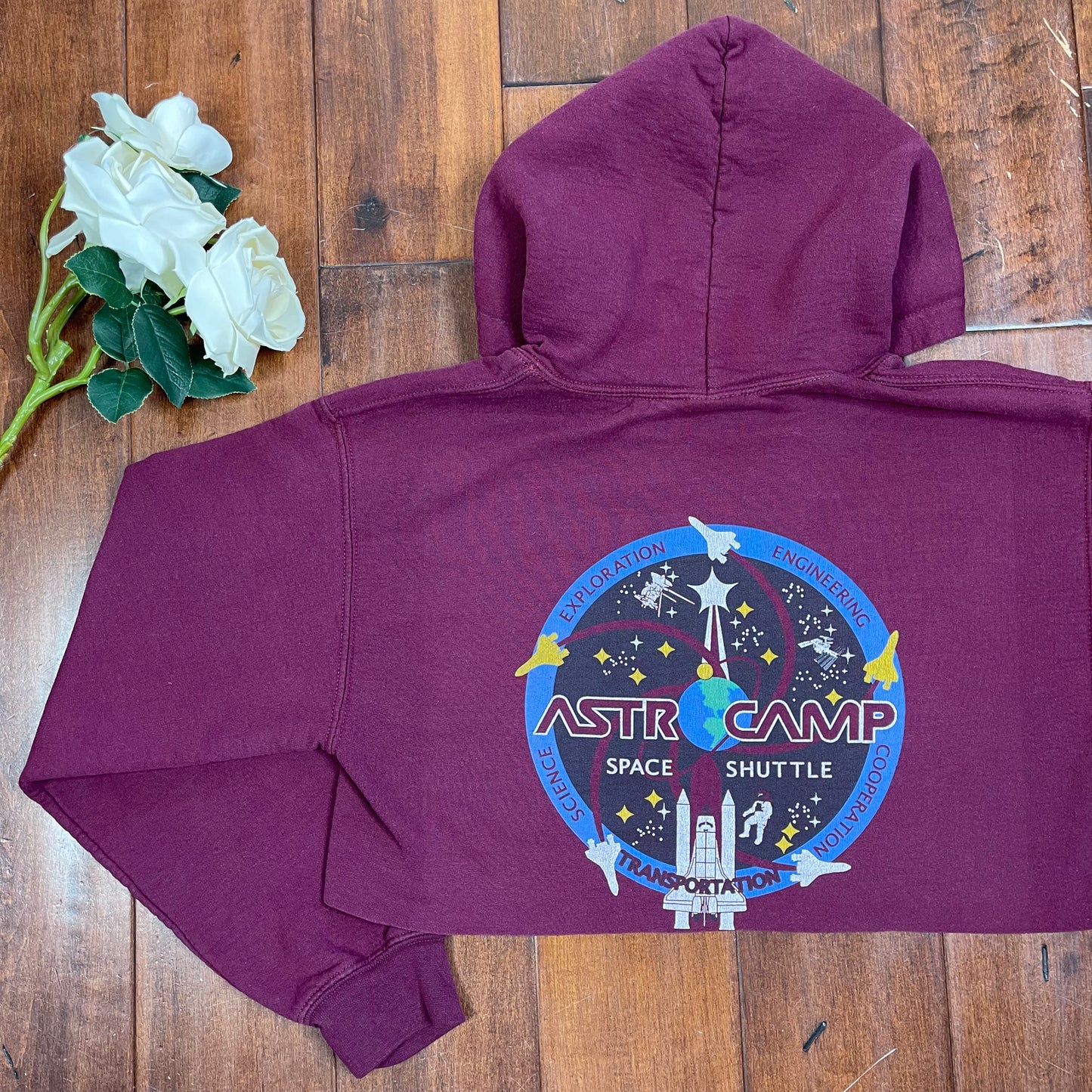 THRIFTED ASTROCAMP CROPPED HOODIE