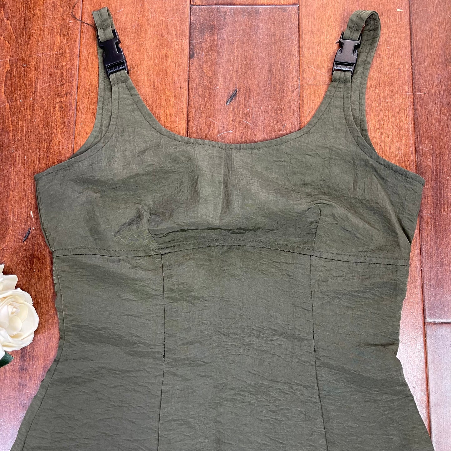 VINTAGE 90’S BUCKLE STRAP MINI DRESS