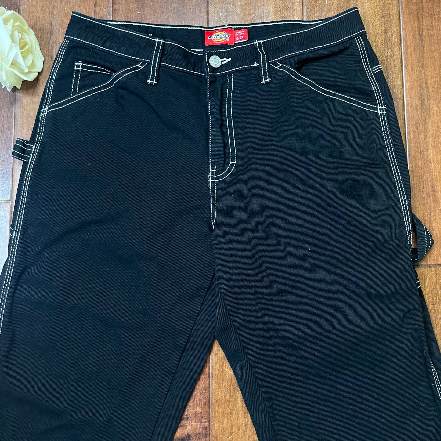 THRIFTED DICKIES MID-RISE CARPENTER STYLE STRAIGHT-LEG PANTS