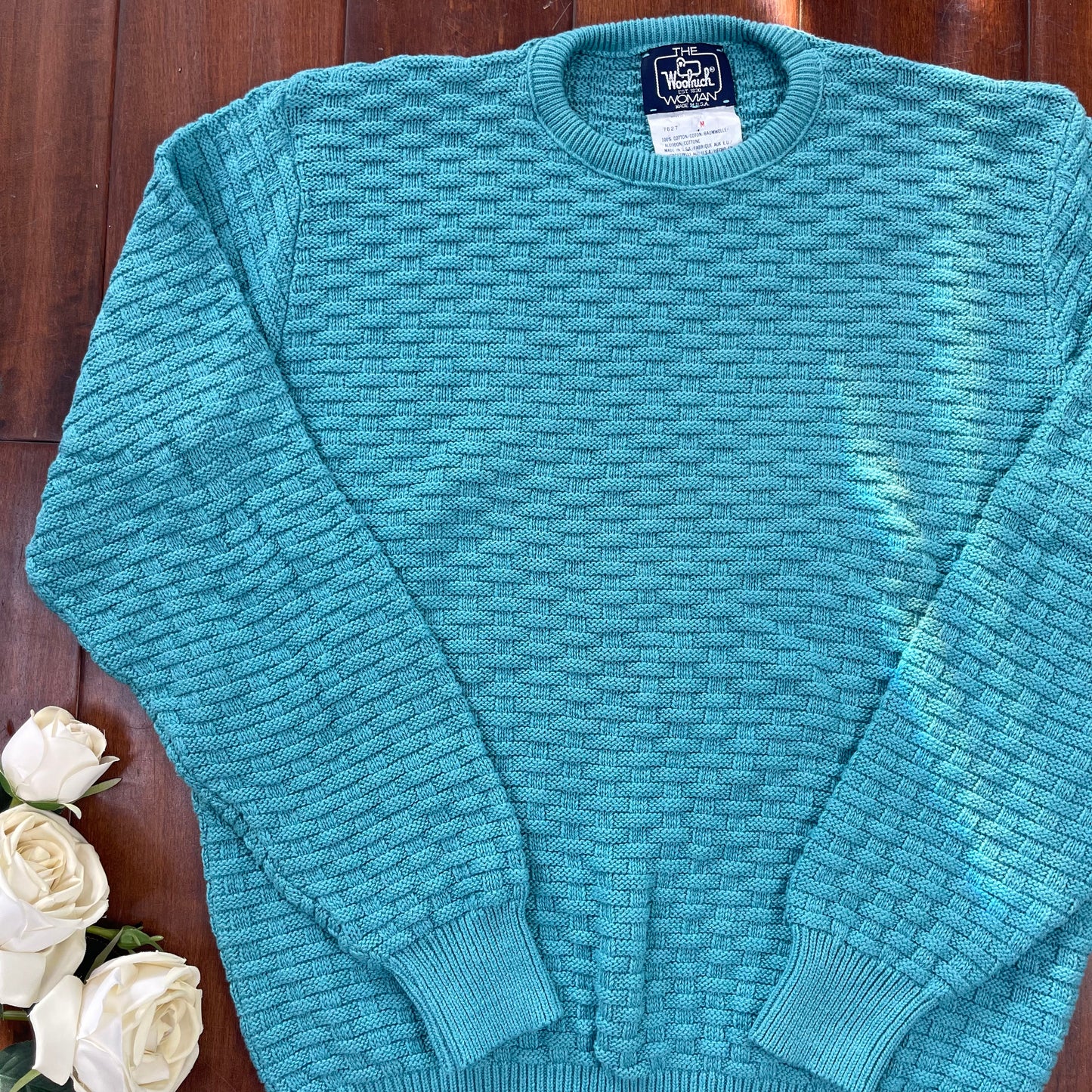 VINTAGE TEAL KNITTED SWEATER