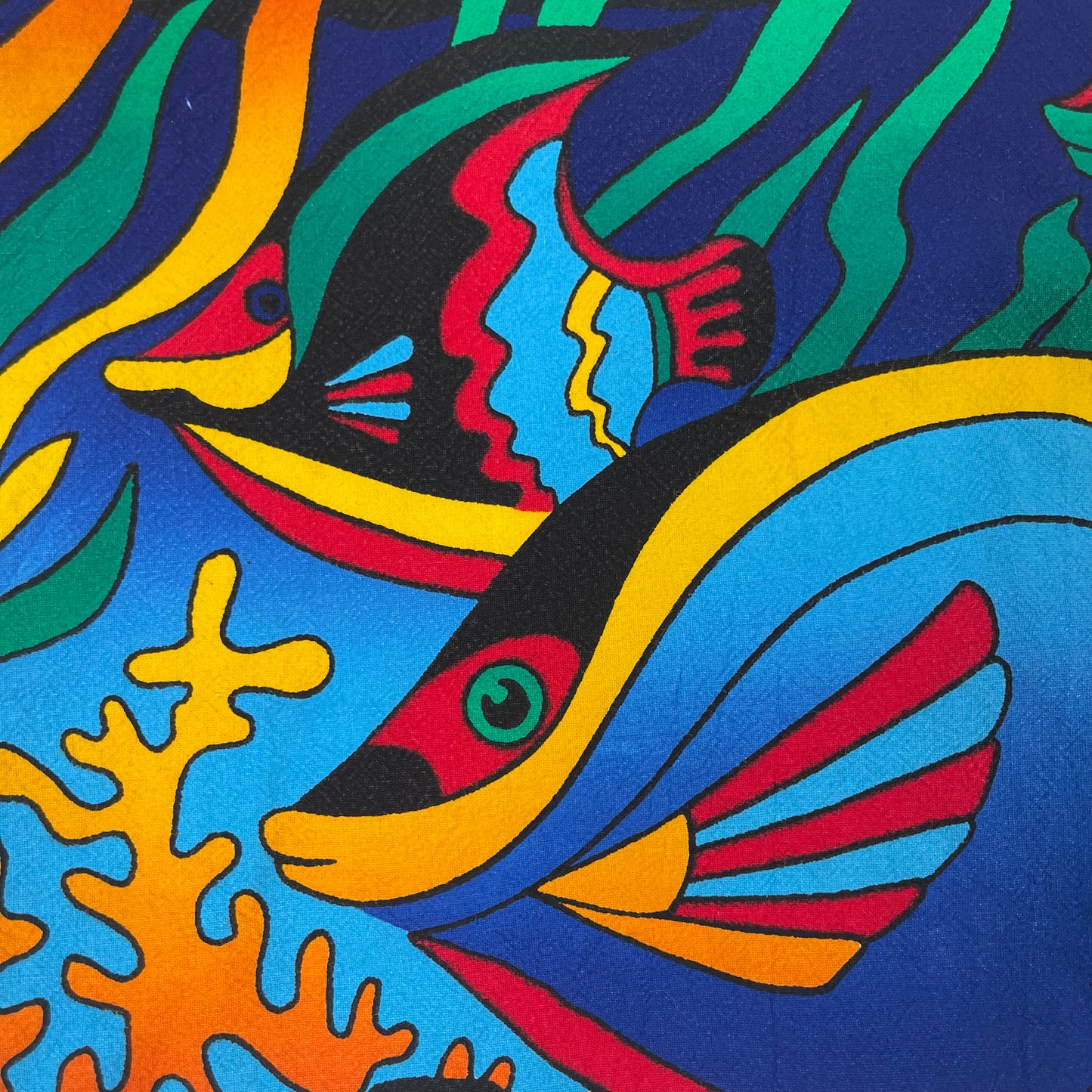 VINTAGE CANCUN TROPICAL FISHES ZIP-UP HOODIE