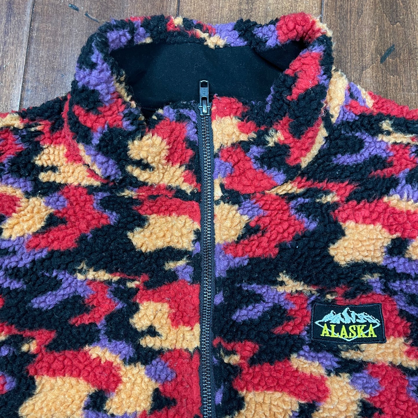 THRIFTED ALASKA POLO ZIP-UP SWEATER