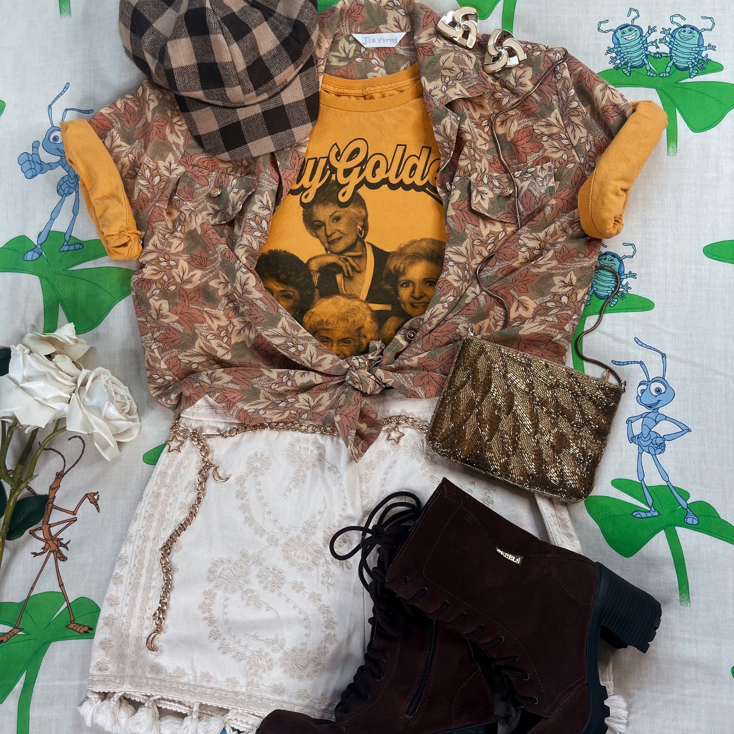 THRIFTED GOLDEN GIRLS CROPPED TEE