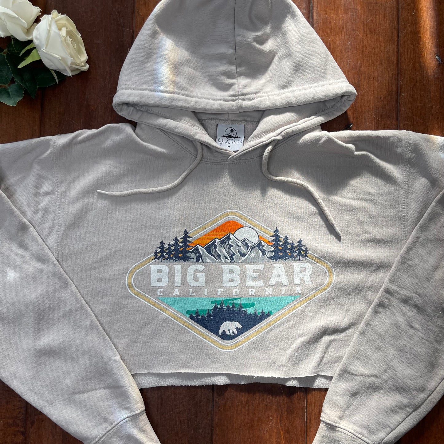 THRIFTED “BIG BEAR CALIFORNIA” CROPPED SWEATER
