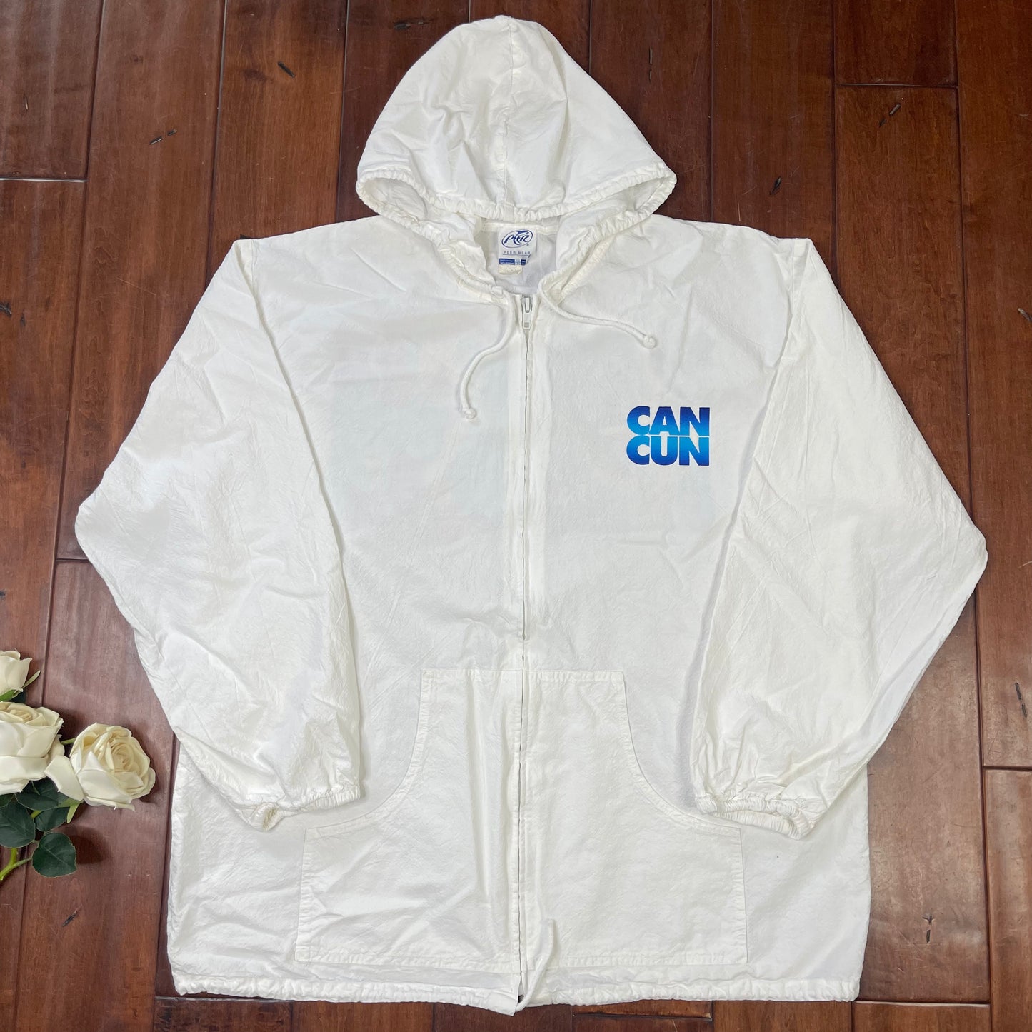 VINTAGE CANCUN TROPICAL FISHES ZIP-UP HOODIE