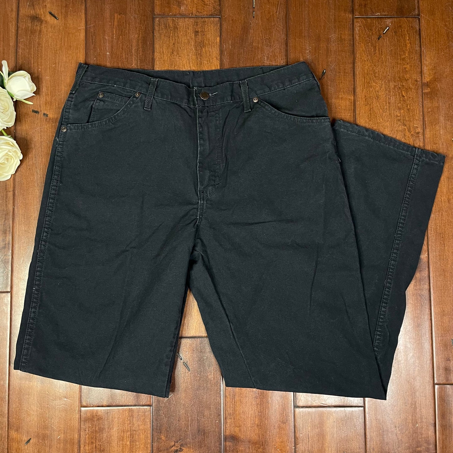 THRIFTED DICKIES BLACK JEANS