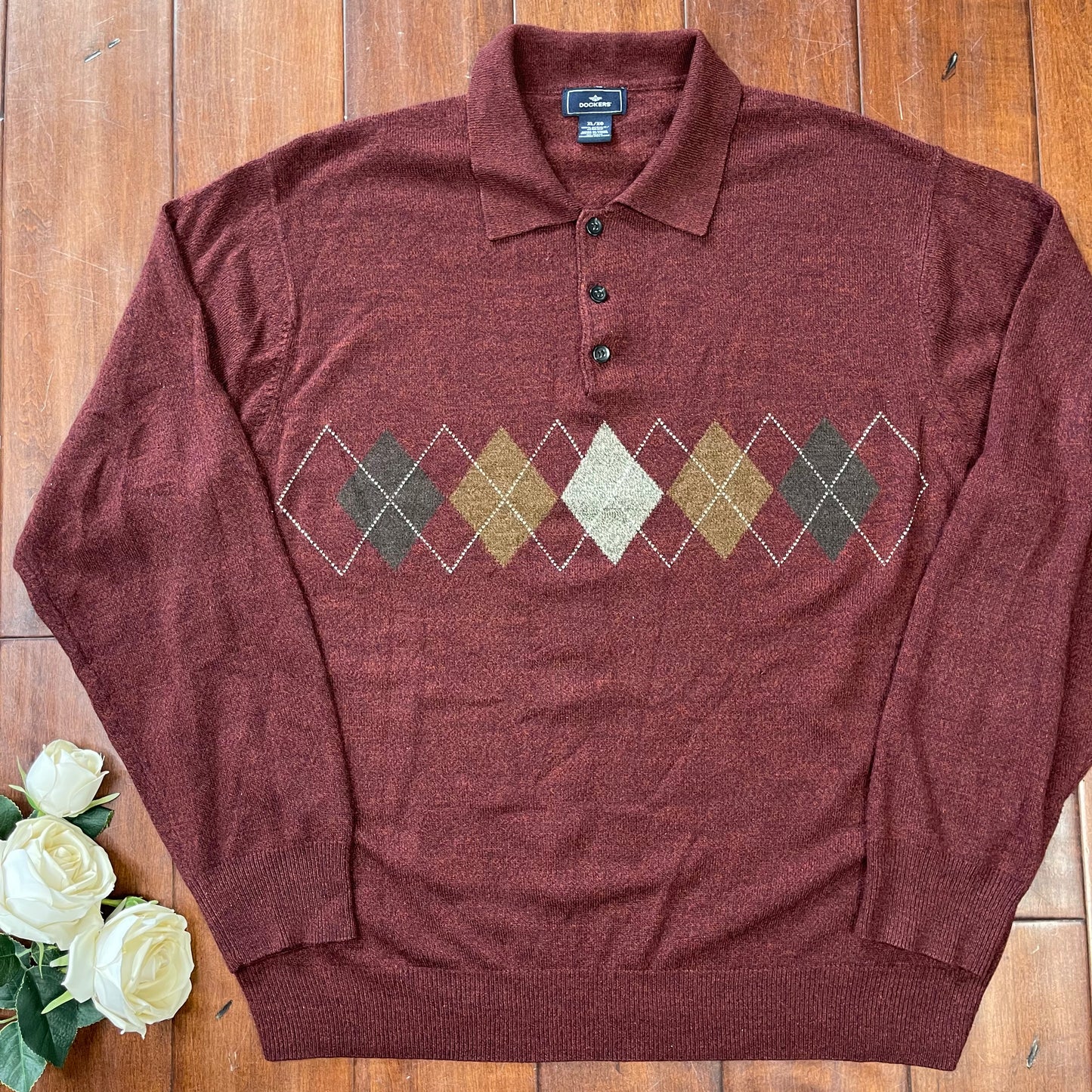 THRIFTED DOCKERS POLO SWEATER