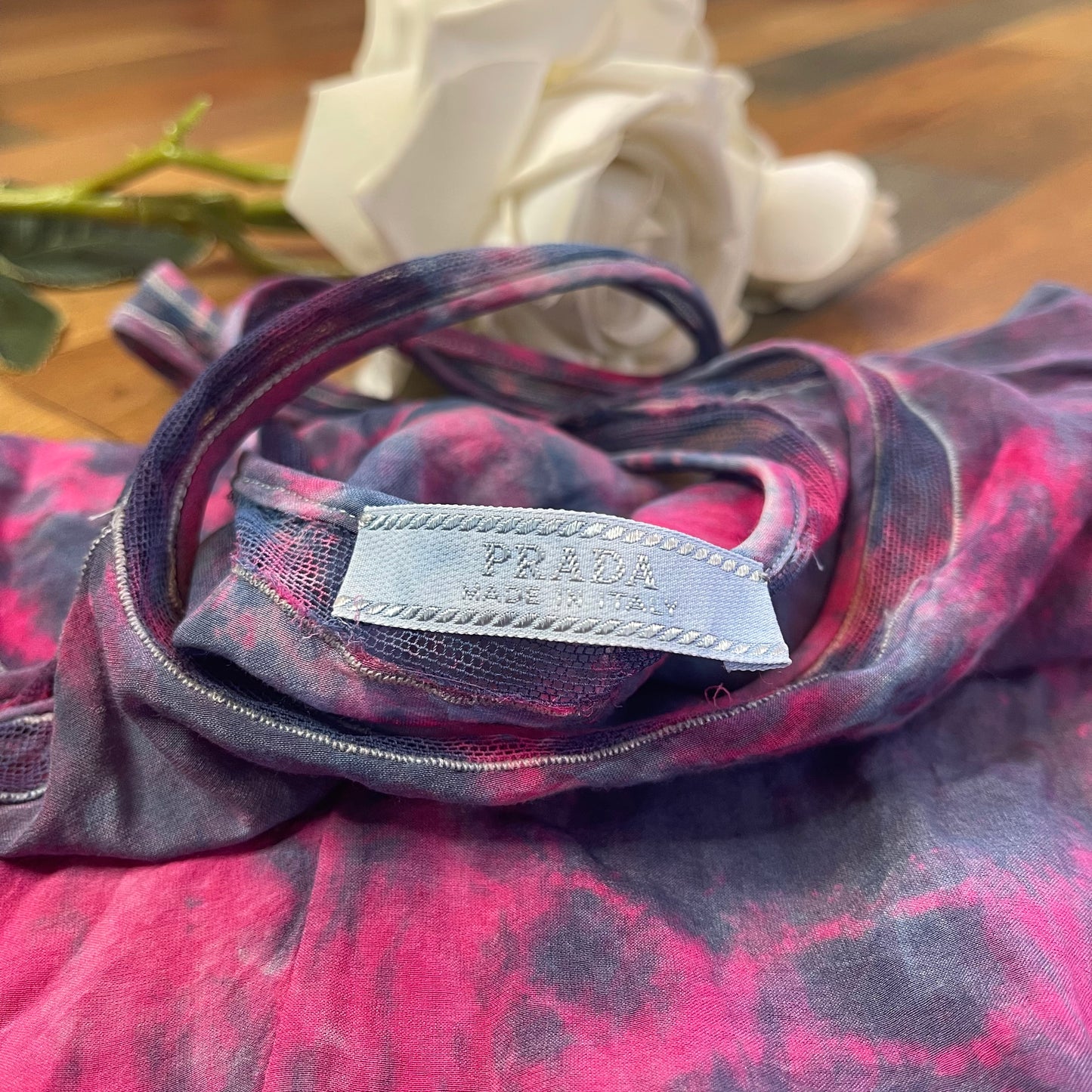 THRIFTED PRADA TIE-DYE SUMMER DRESS