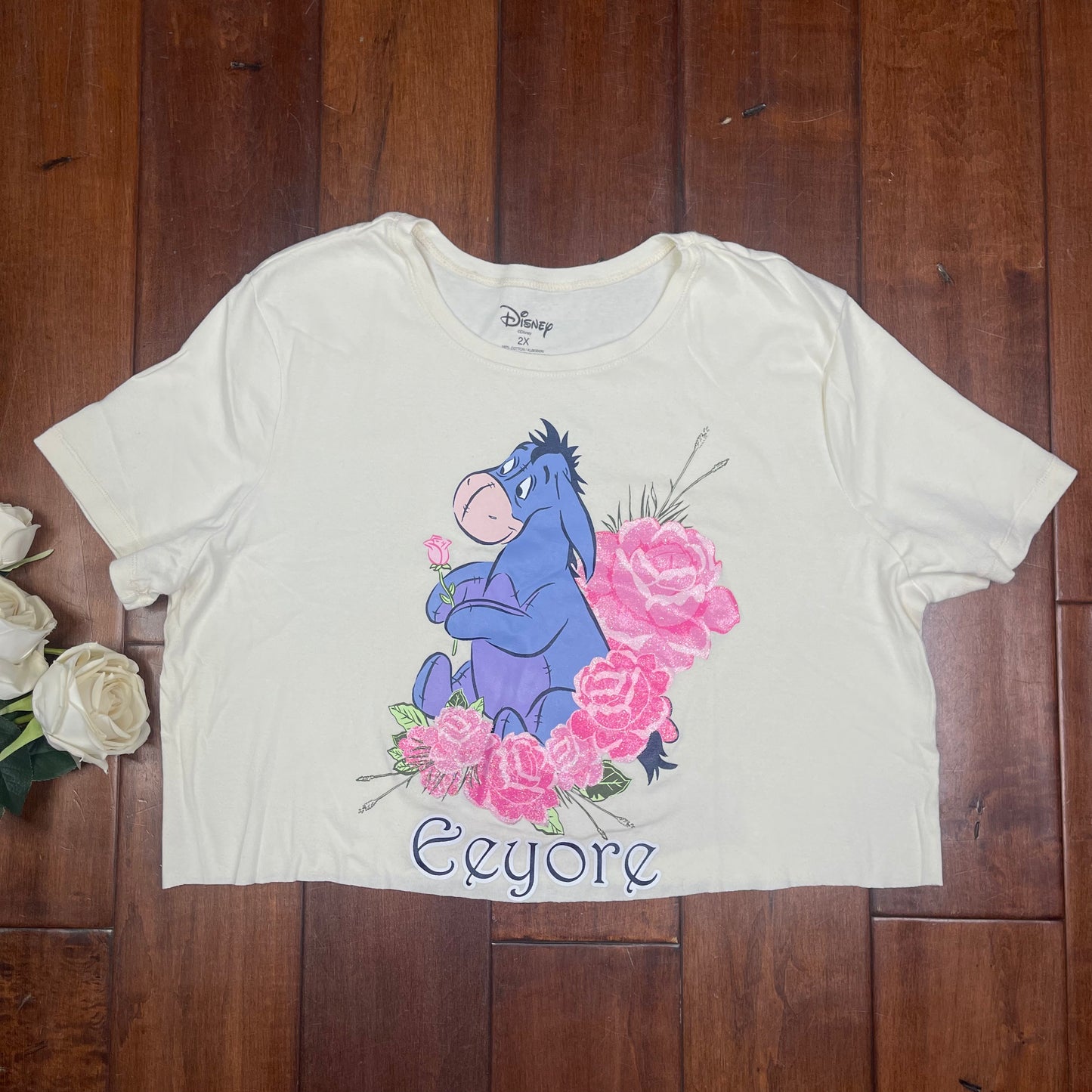 THRIFTED EEYORE CROPPED TEE