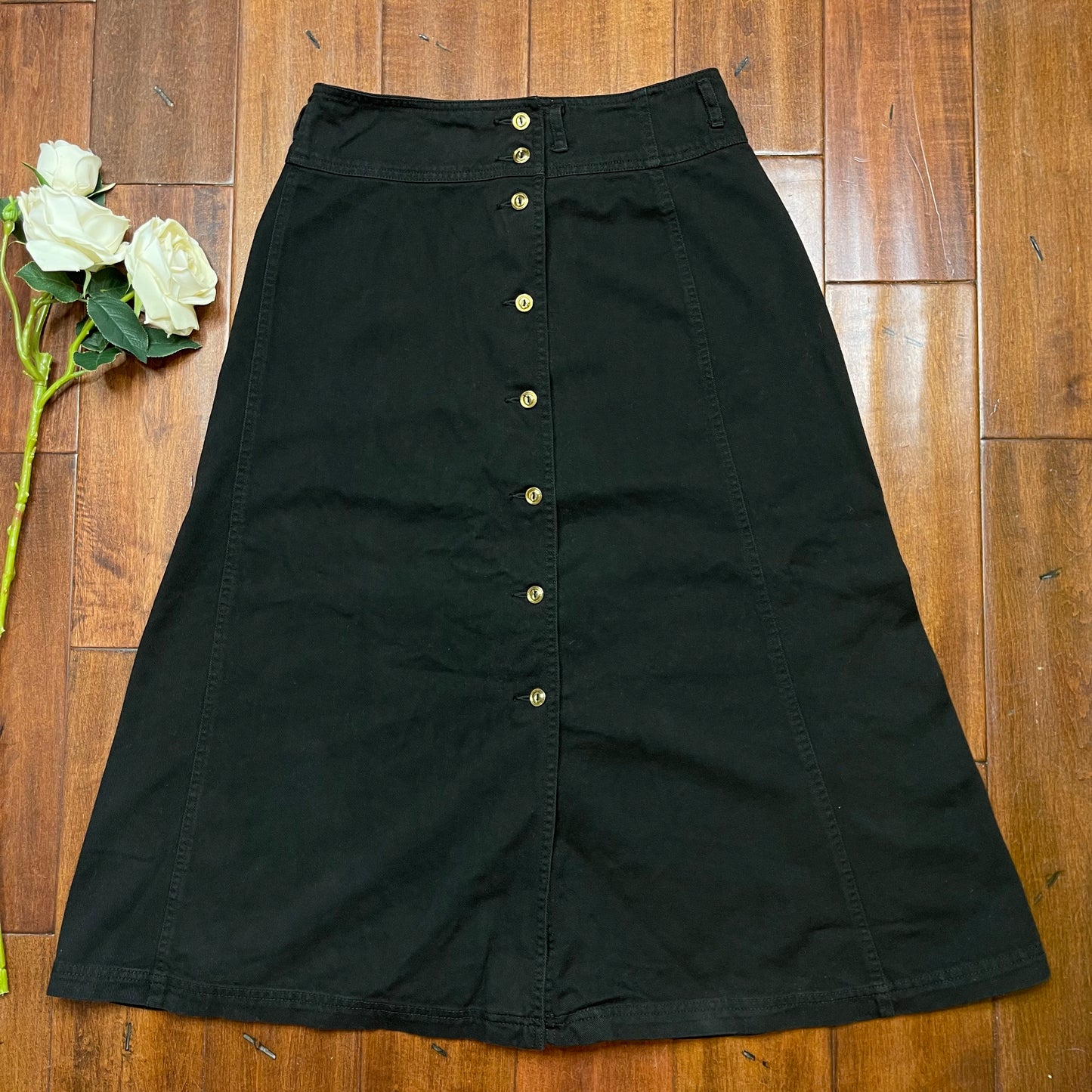 VINTAGE LIZ WEAR MAXI JEAN SKIRT