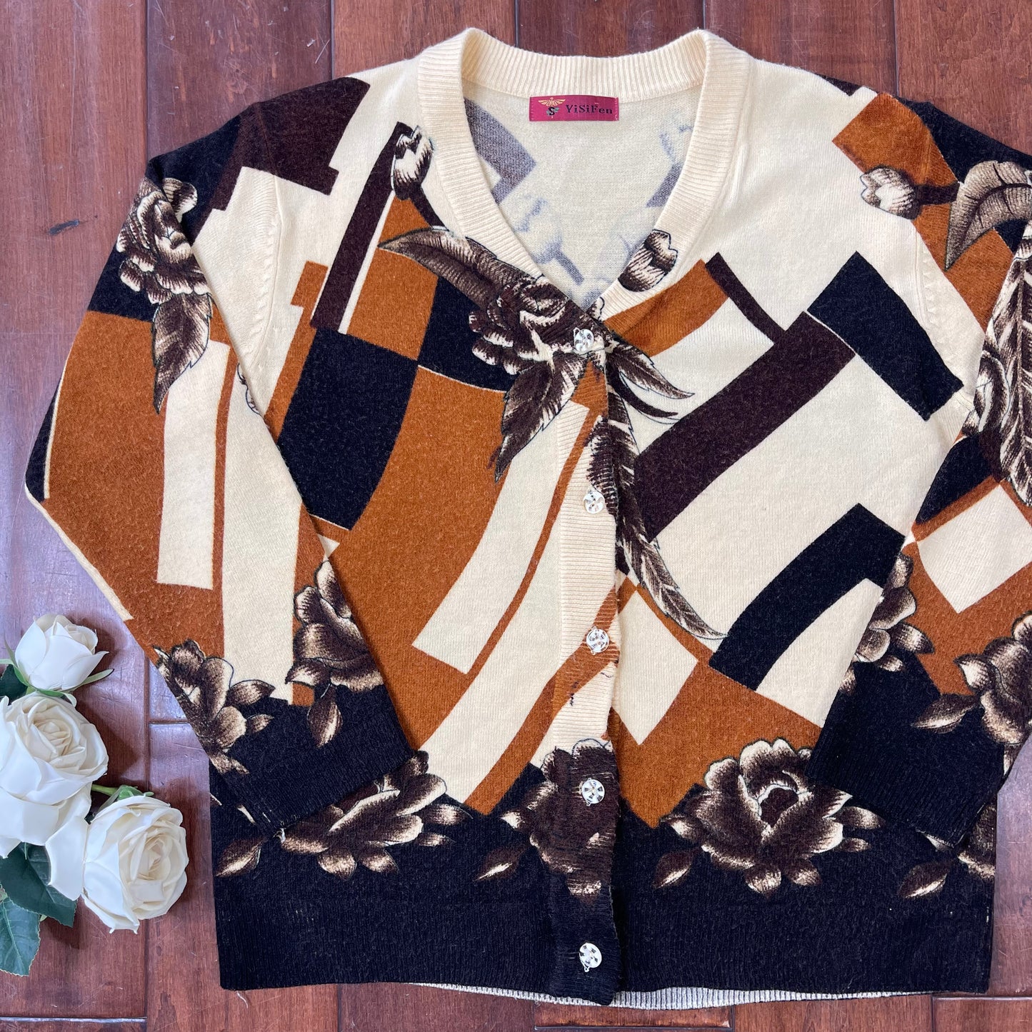 THRIFTED CARDIGAN SWEATER